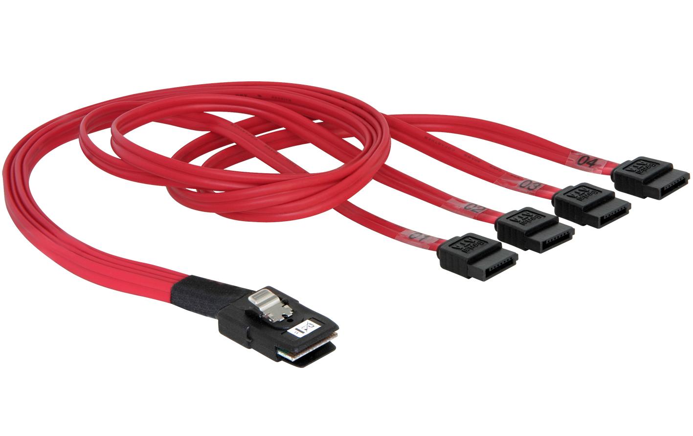 Delock SAS-Kabel SFF-8087 - 4xSATA 50 cm