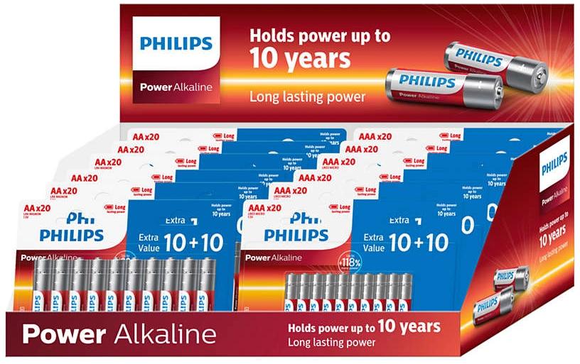 Philips Batterie Alkaline Pack 120 x AA, 120 x AAA