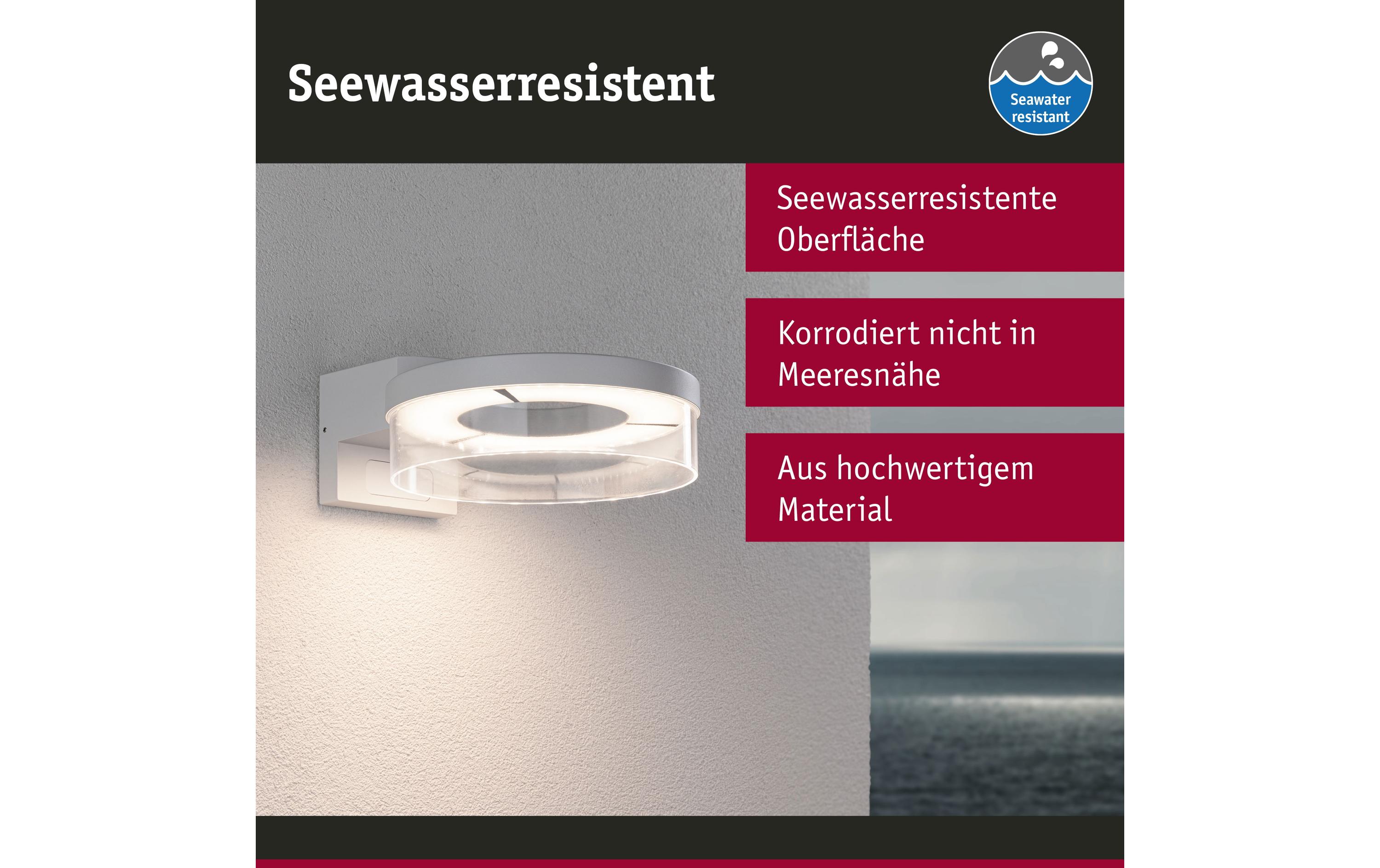 Paulmann LED Aussenwandleuchte Capera Bewegungsmelder Weiss