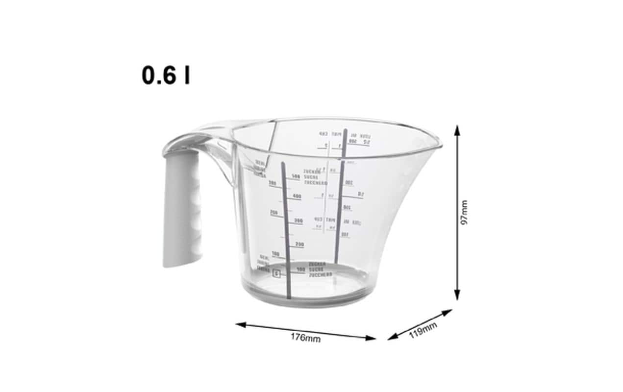 Rotho Messbecher Loft 6 dl, Transparent/Weiss