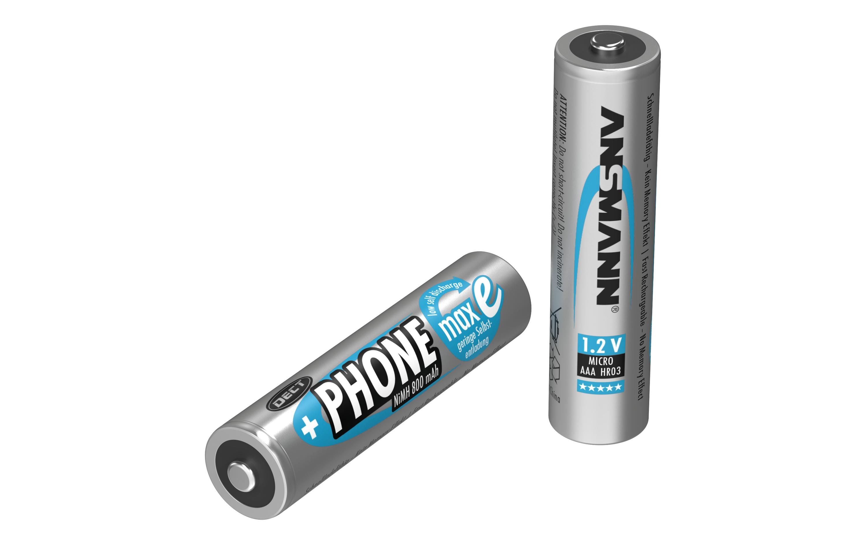 Ansmann Akku 3x AAA 800 mAh für DECT-Phones