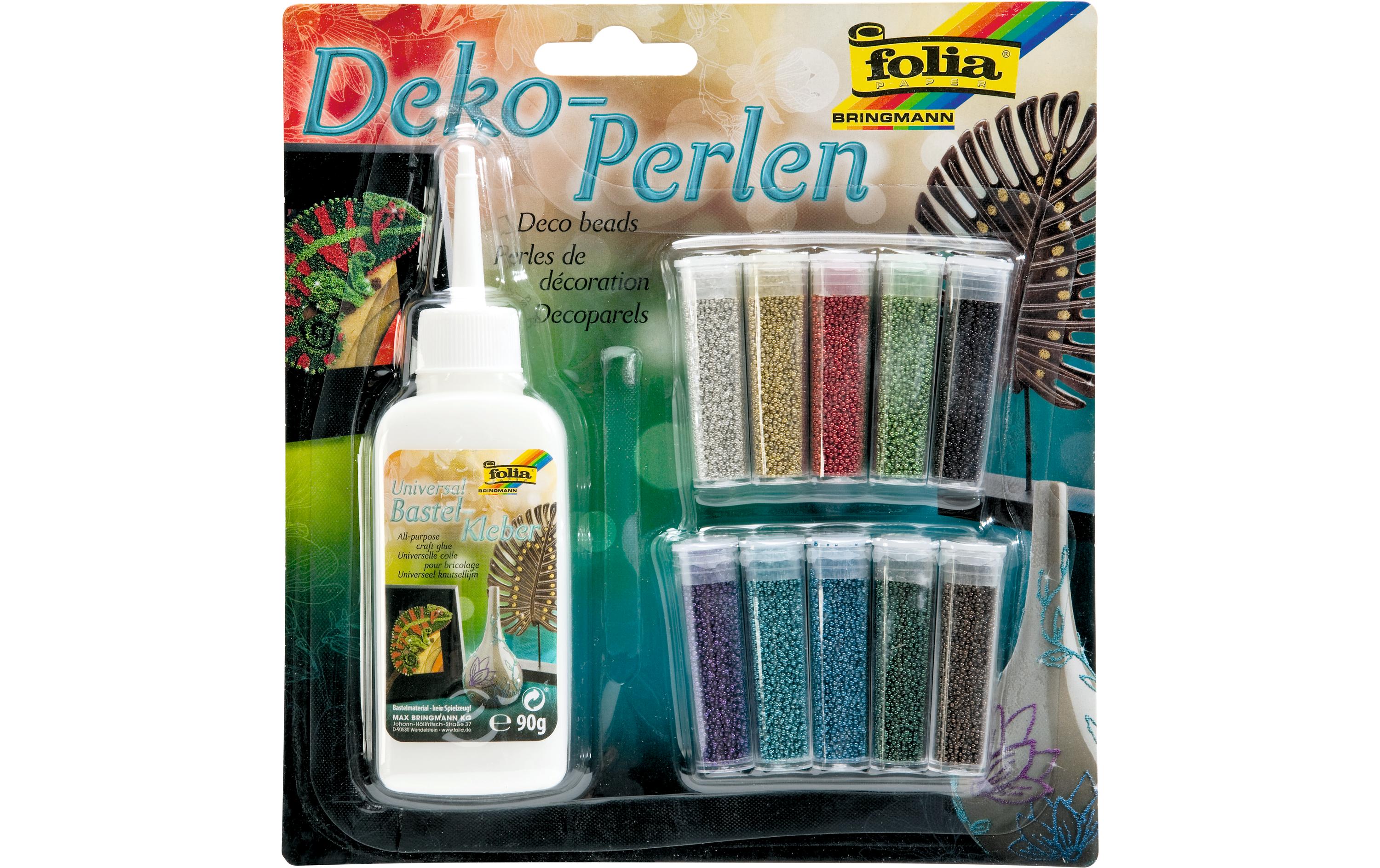 Folia Perlen Deko Set, Mehrfarbig