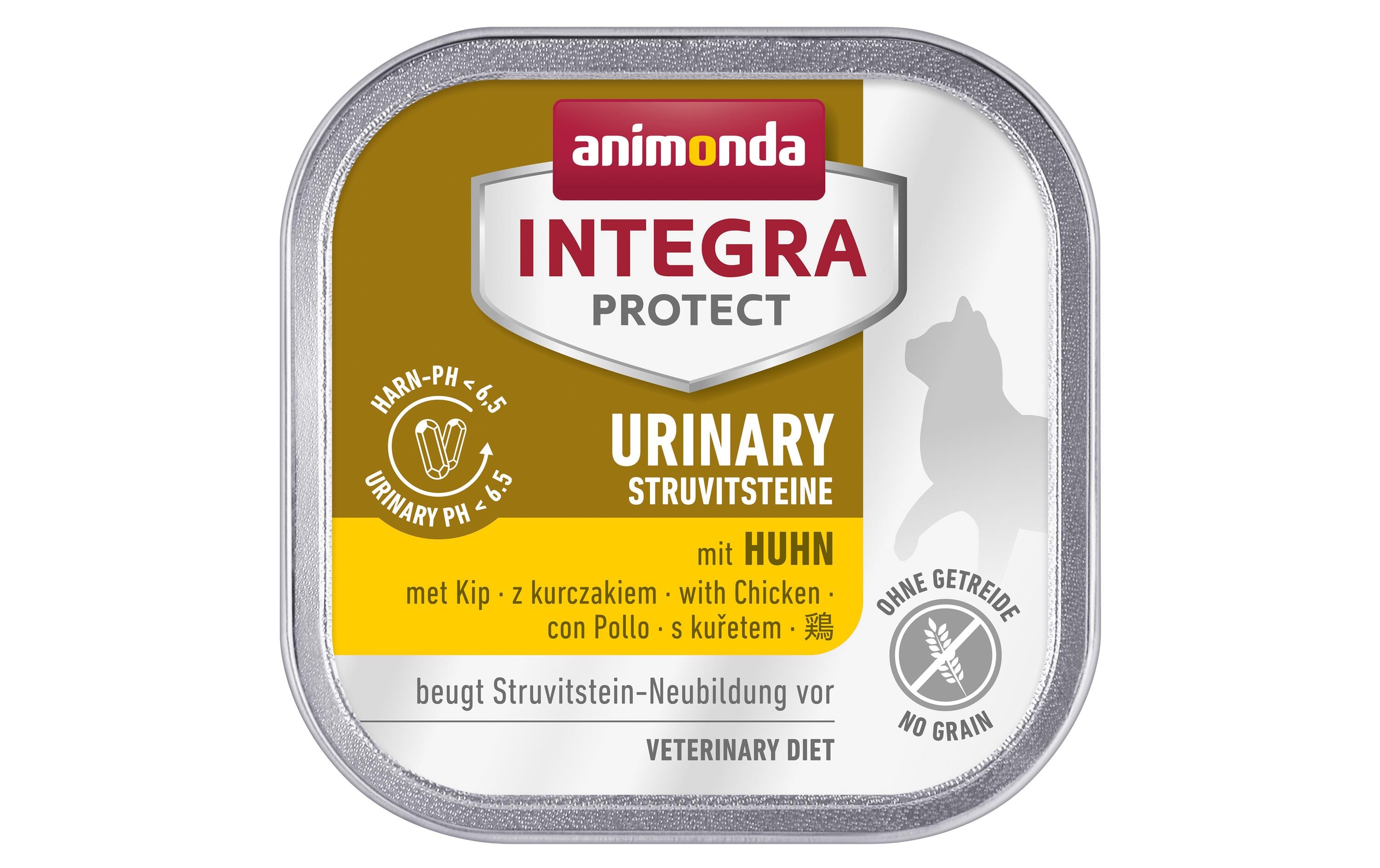 Animonda Integra Protect Nassfutter Urinary Harnsteine Huhn, 100 g