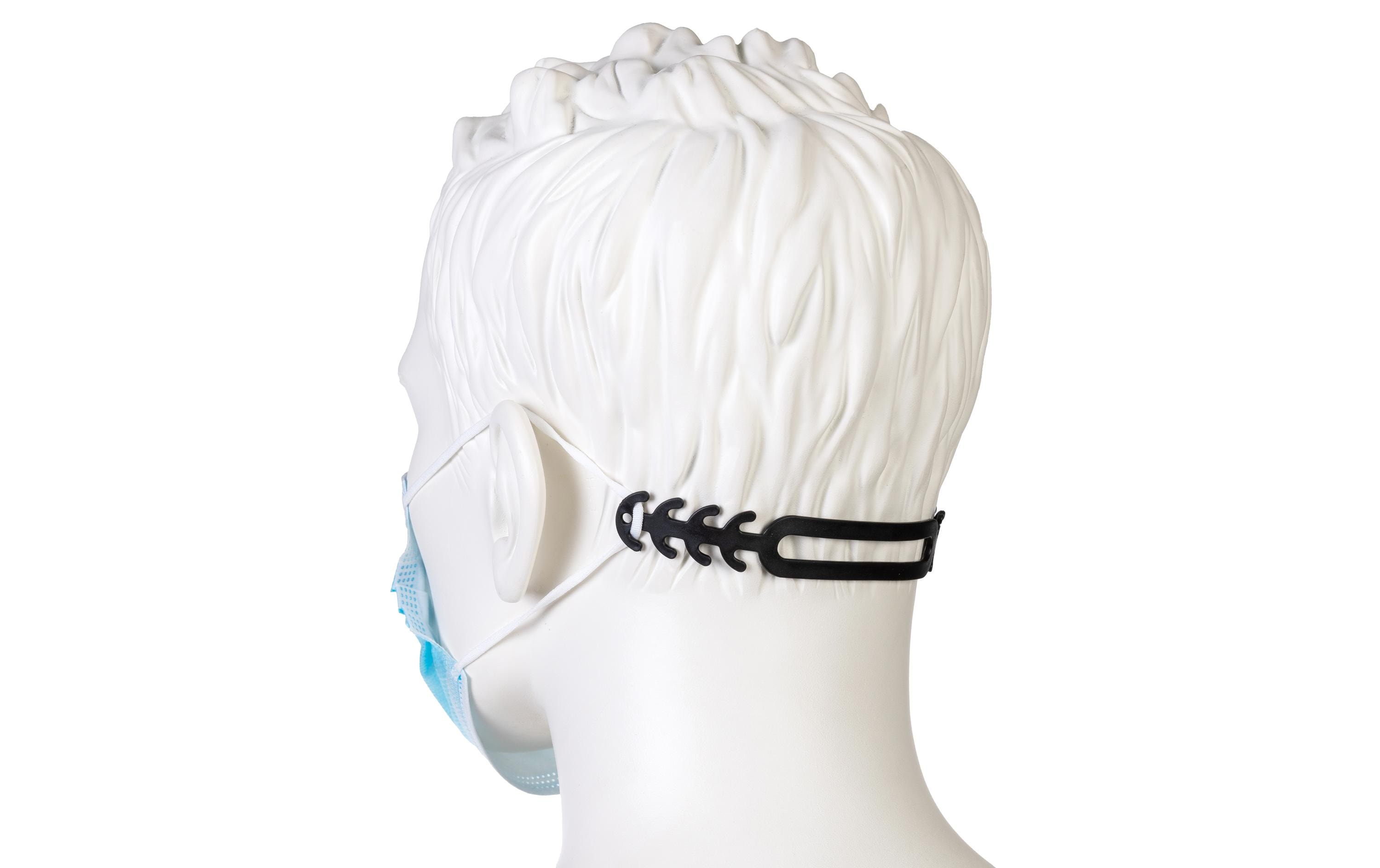 FTM Maskenhalter für Hygienemaske 4 Stück, Schwarz