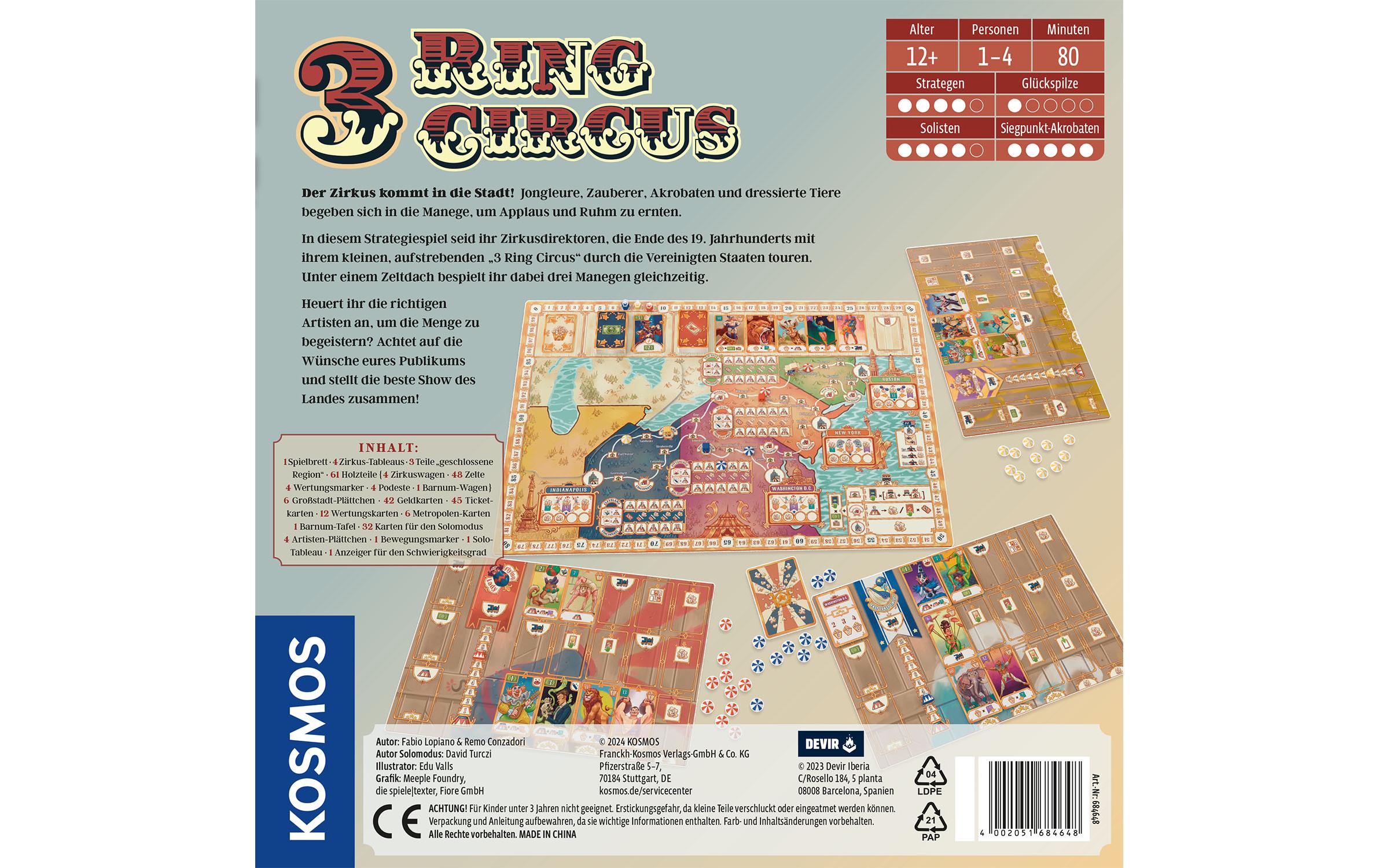 Kosmos Familienspiel 3 Ring Circus -DE-