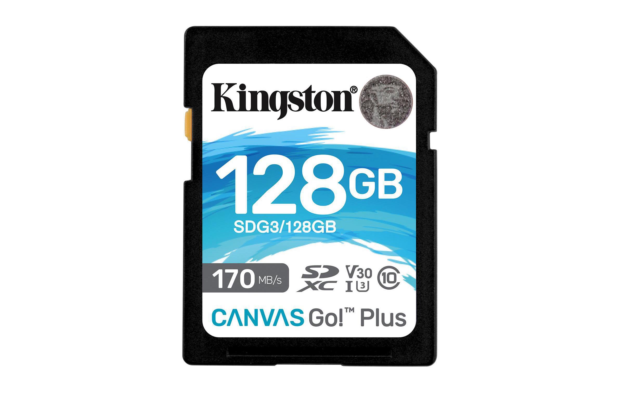 Kingston SDXC-Karte Canvas Go! Plus UHS-I U3 V30 128 GB