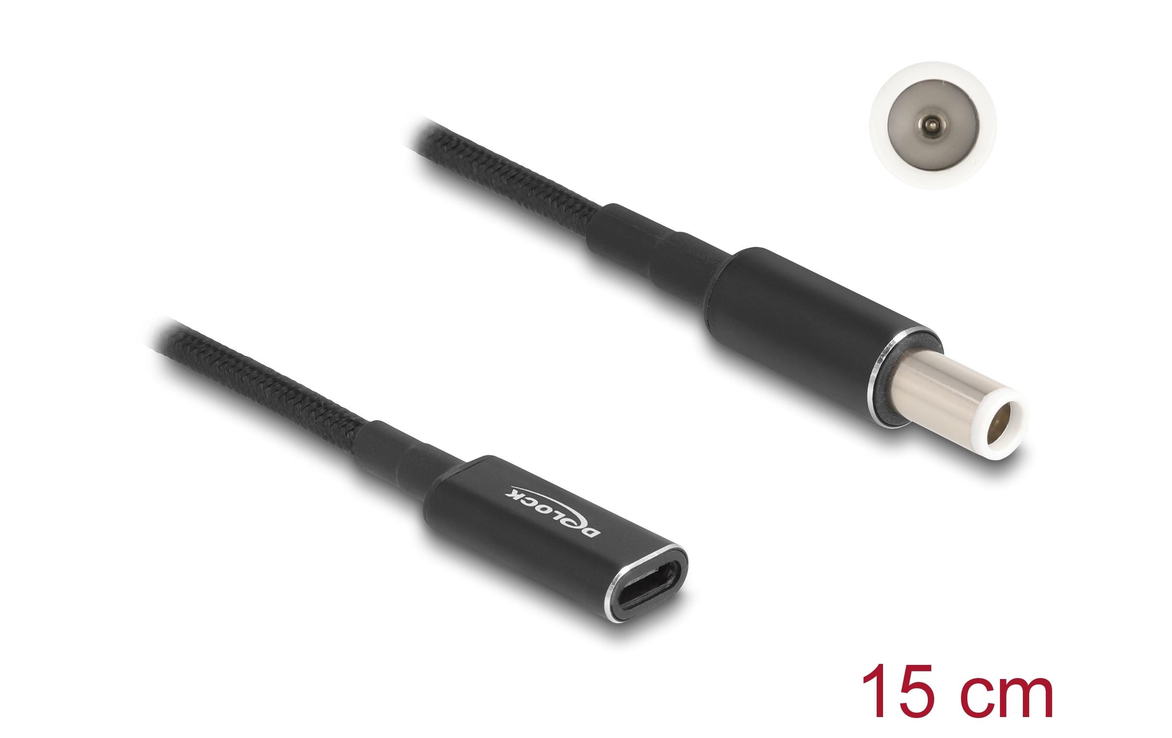 Delock Ladekabel USB-C zu Dell 7.4 x 5 mm 15 cm