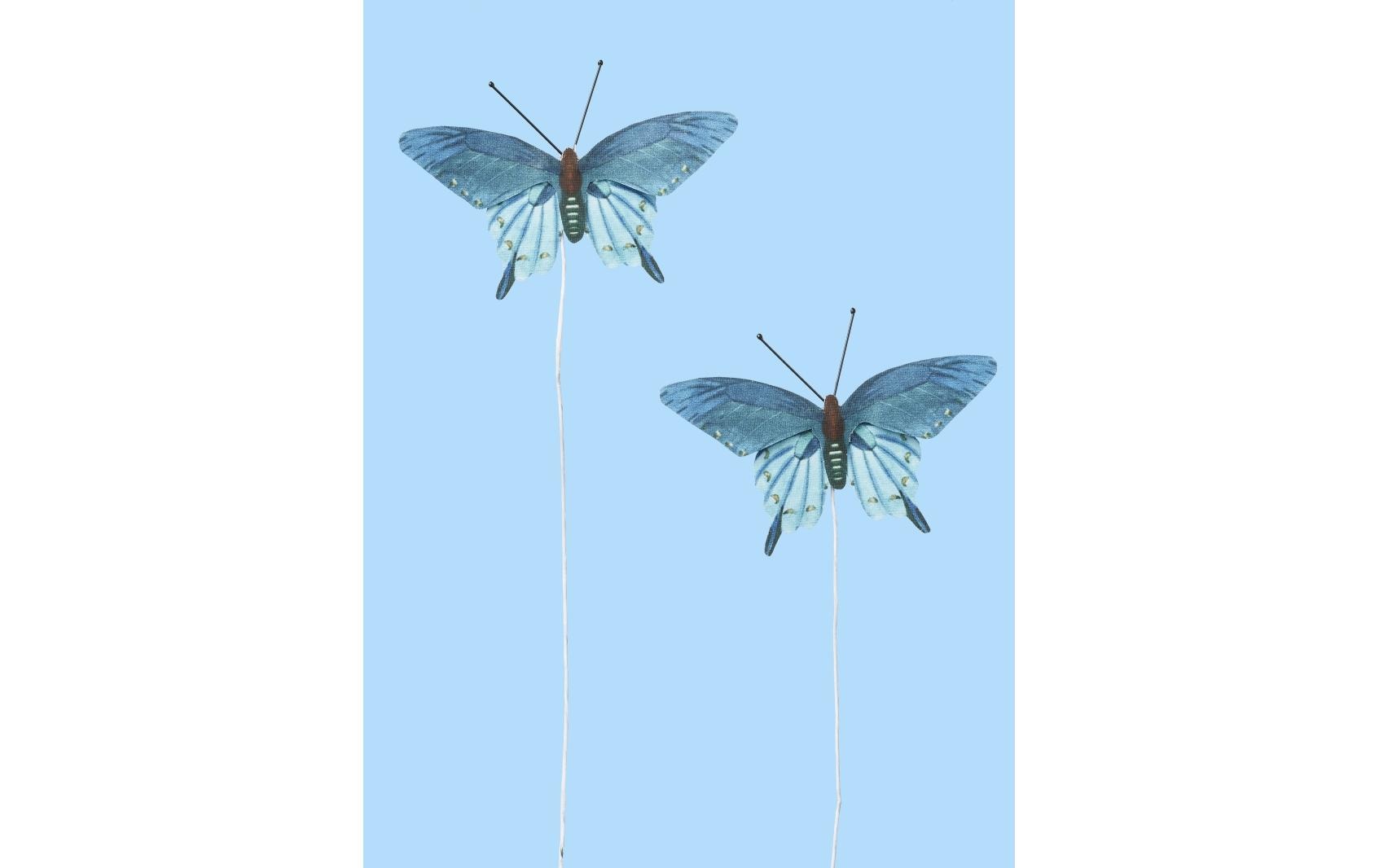 HobbyFun Streudeko Schmetterling Blau, 2 Stück