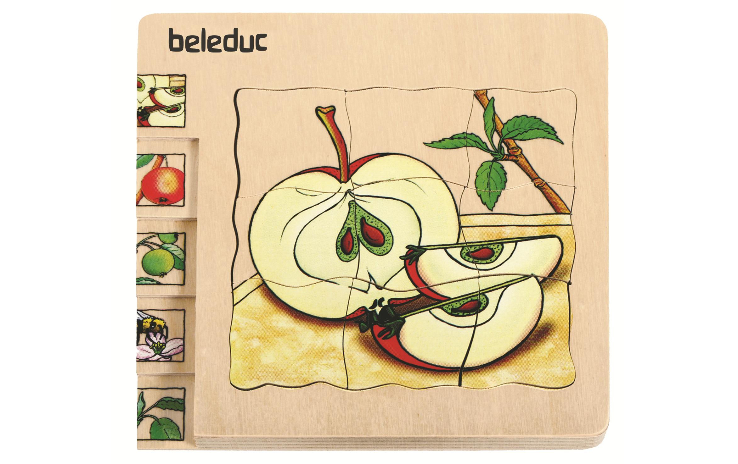 Beleduc Lagen-Puzzle Apfel / Erdbeere / Banane 3er-Pack