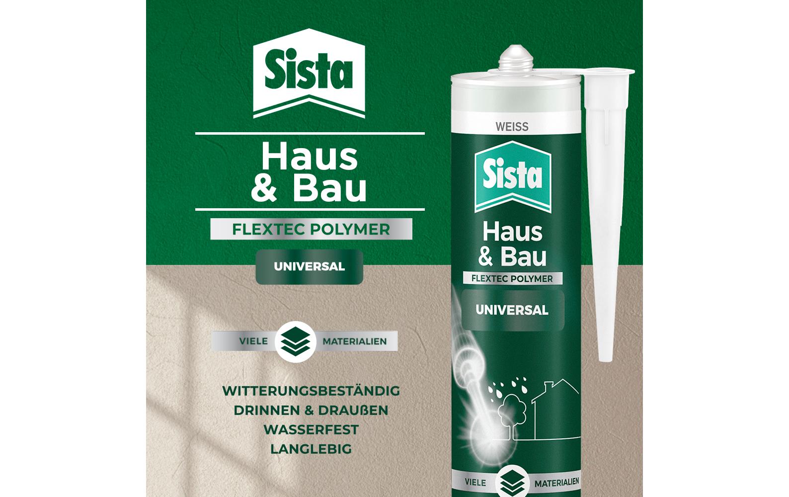 Sista Dichtmasse Haus & Bau Universal Weiss, 280 ml