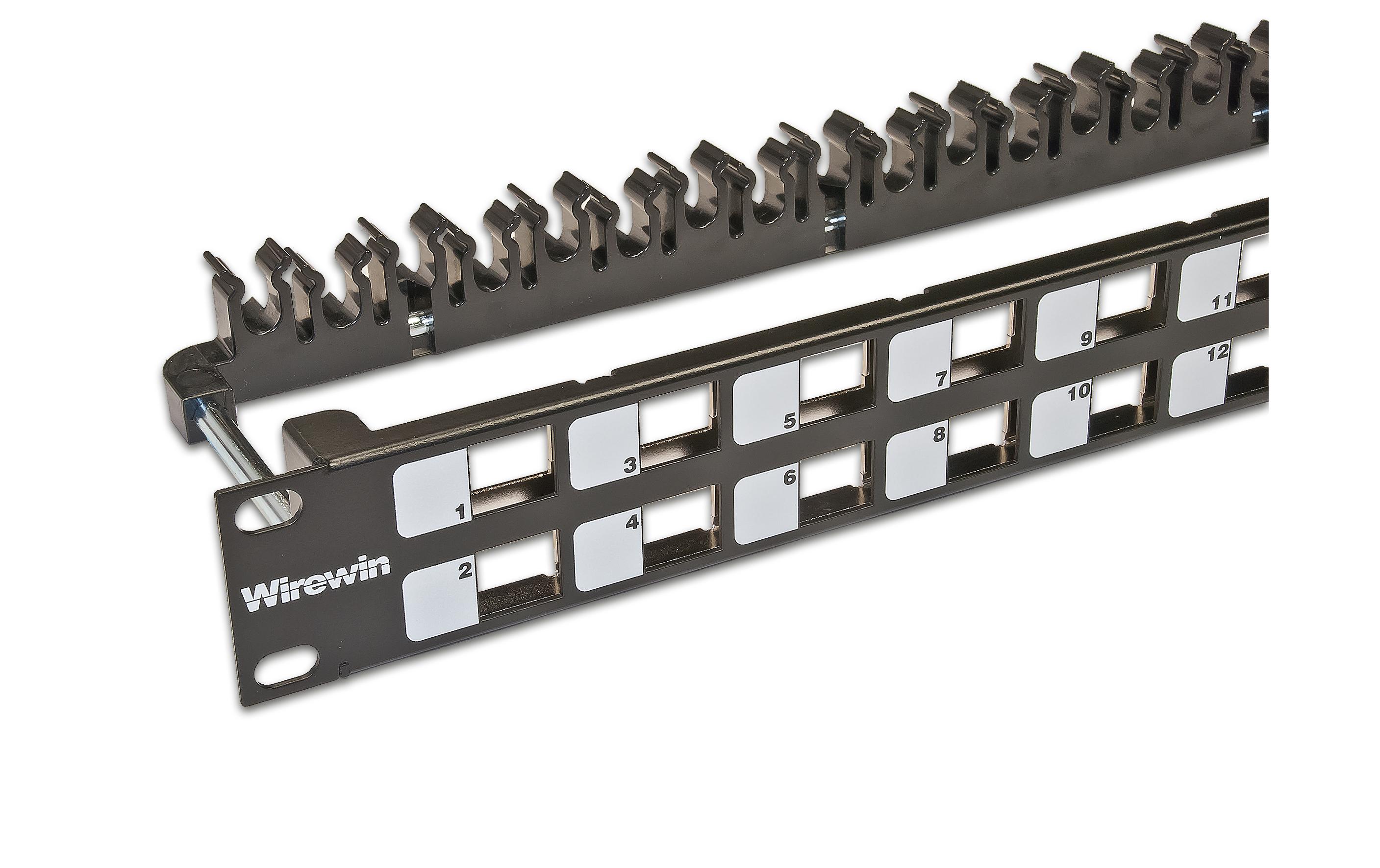 Wirewin Patchpanel 24 Port, Keystone, 1HE 19 Rack