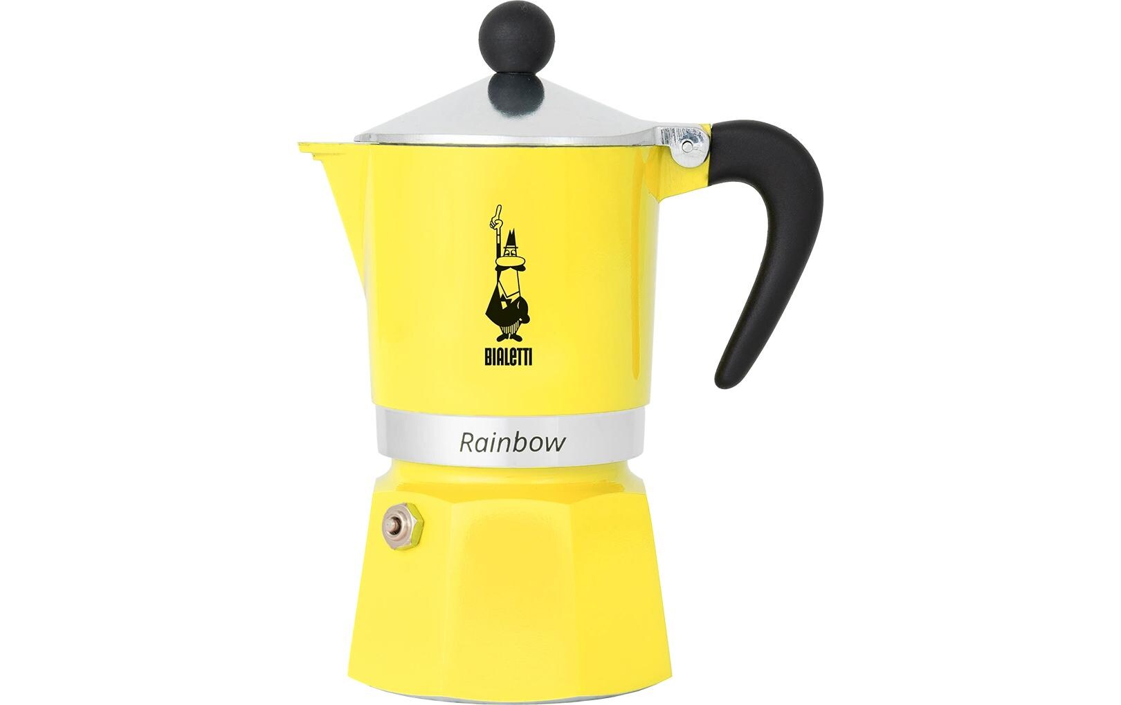 Bialetti Espressokocher Rainbow für 6 Tassen, Gelb