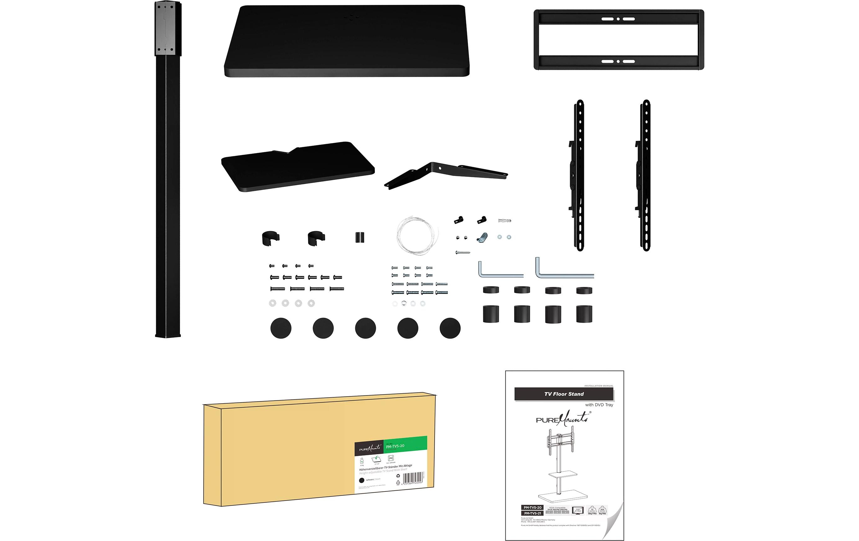 PureMounts Standfuss PM-TVS-20 Schwarz