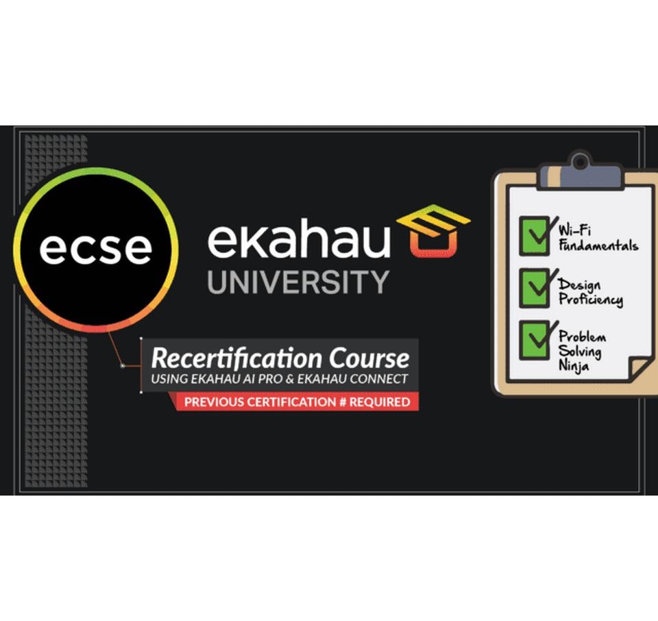 Ekahau Video Recertification and Exam RETAKE