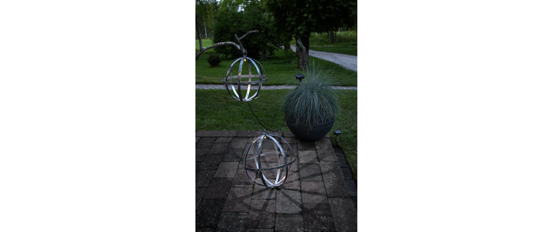 Star Trading Gartenlicht Solar Astri, Ø 25 cm, Silber