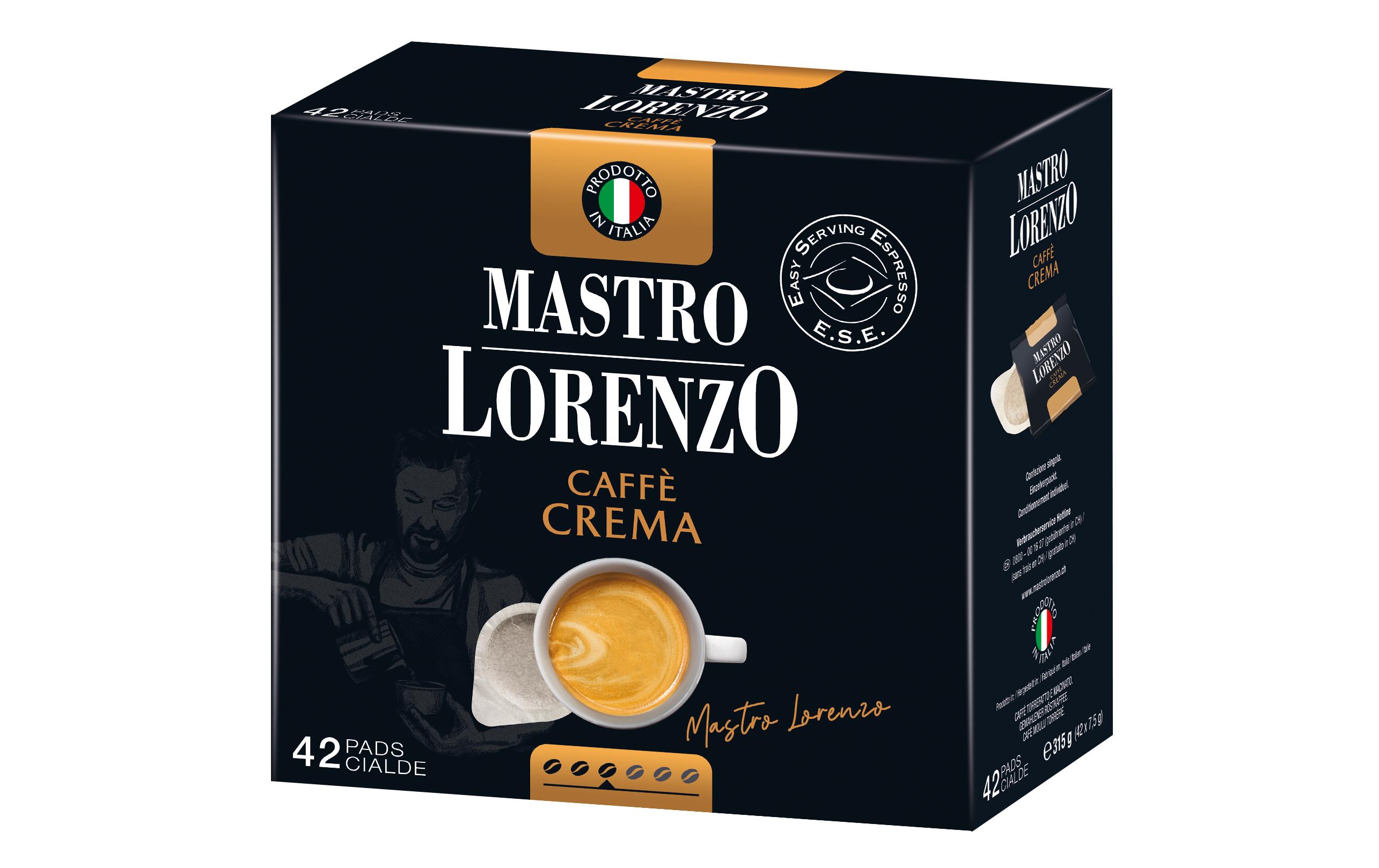 Mastro Lorenzo Kaffeepads Crema 42 Stück