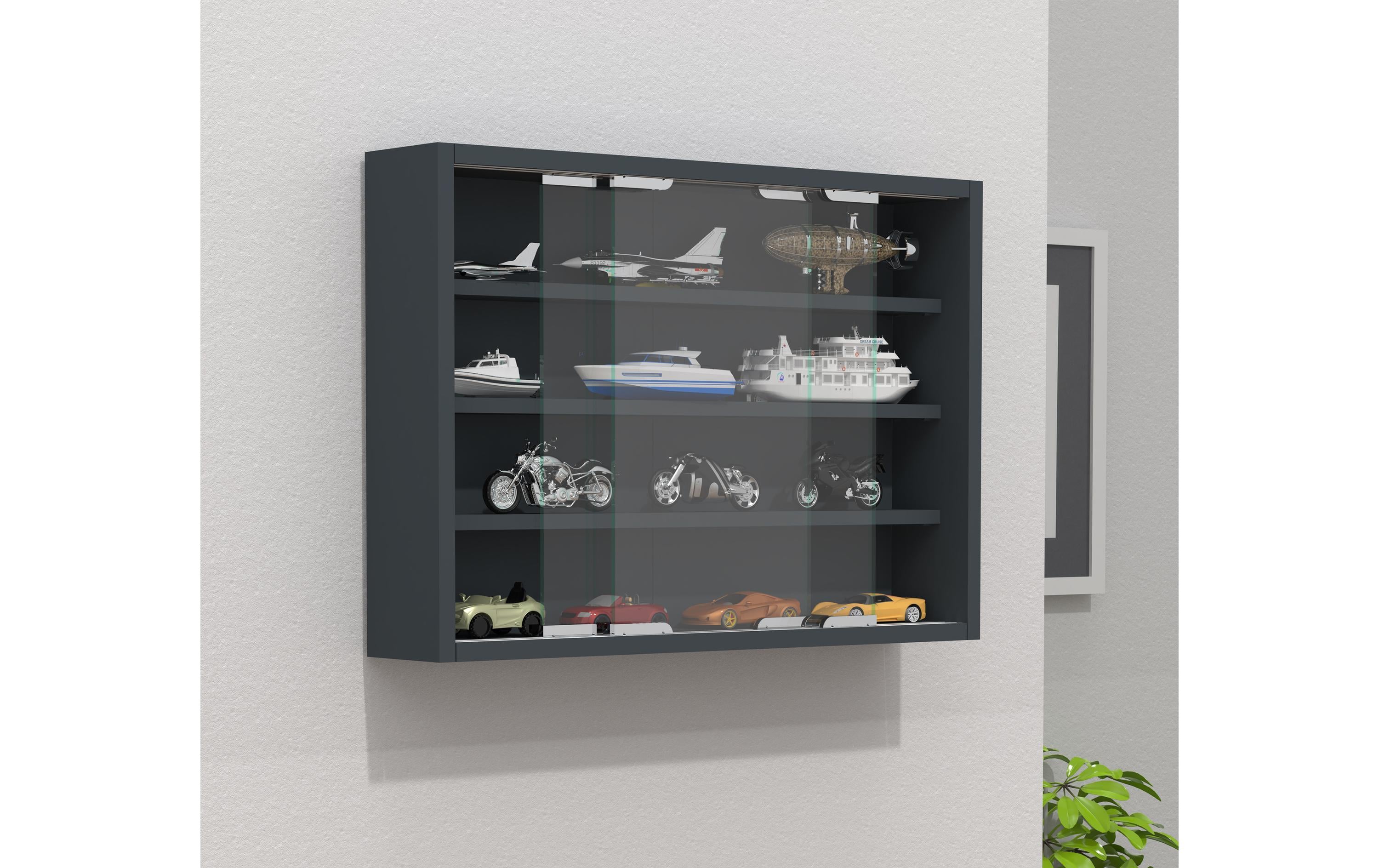 VCM Vitrine Agisa M 57 x 40 cm, Anthrazit