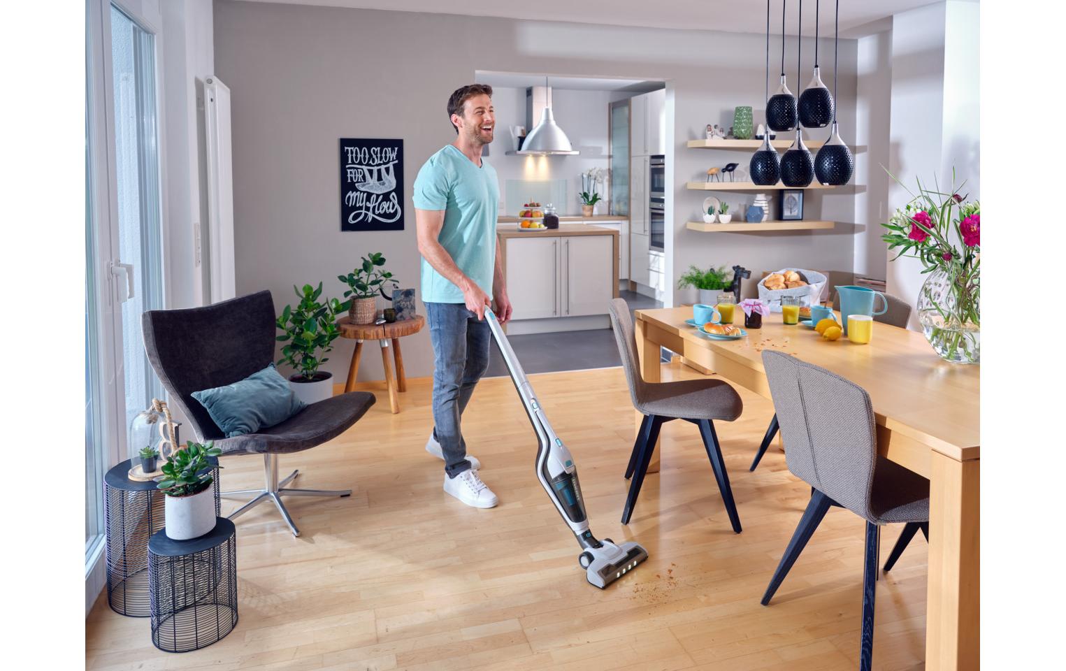 Leifheit Akku-Hand- und Stielsauger Rotaro PowerVac 2in1 Weiss