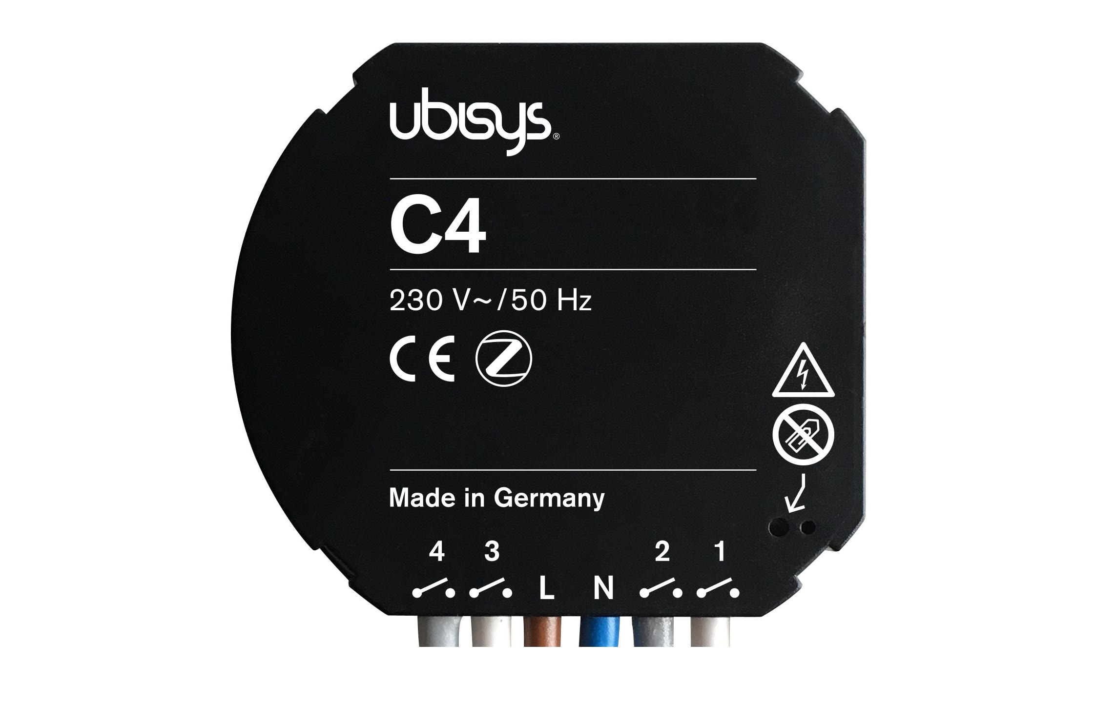 ubisys Bedieneinheit C4 ZigBee 3.0, 4-Fach