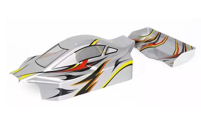 Hobbytech Karosserie Buggy Survolt Sport Style 2 Silber, Spoiler, 1:10