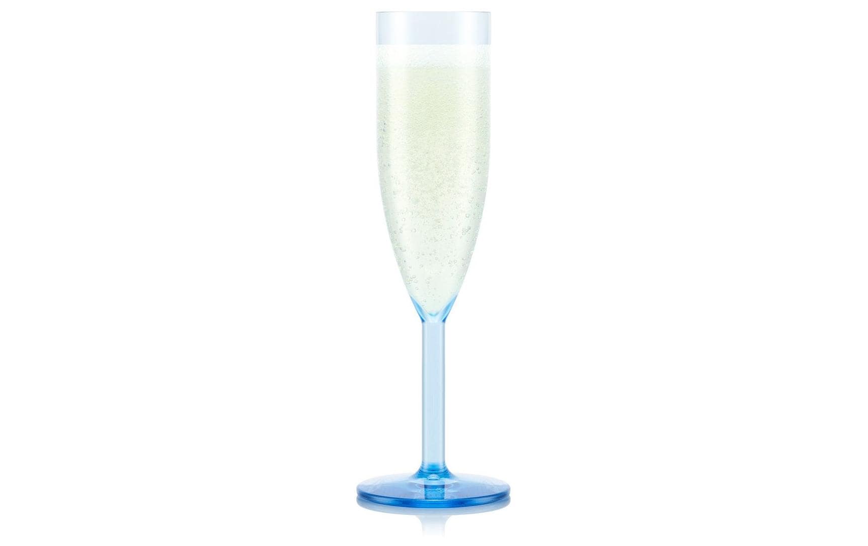 Bodum Outdoor-Champagnerglas Oktett 120 ml, Blau, 4 Stück