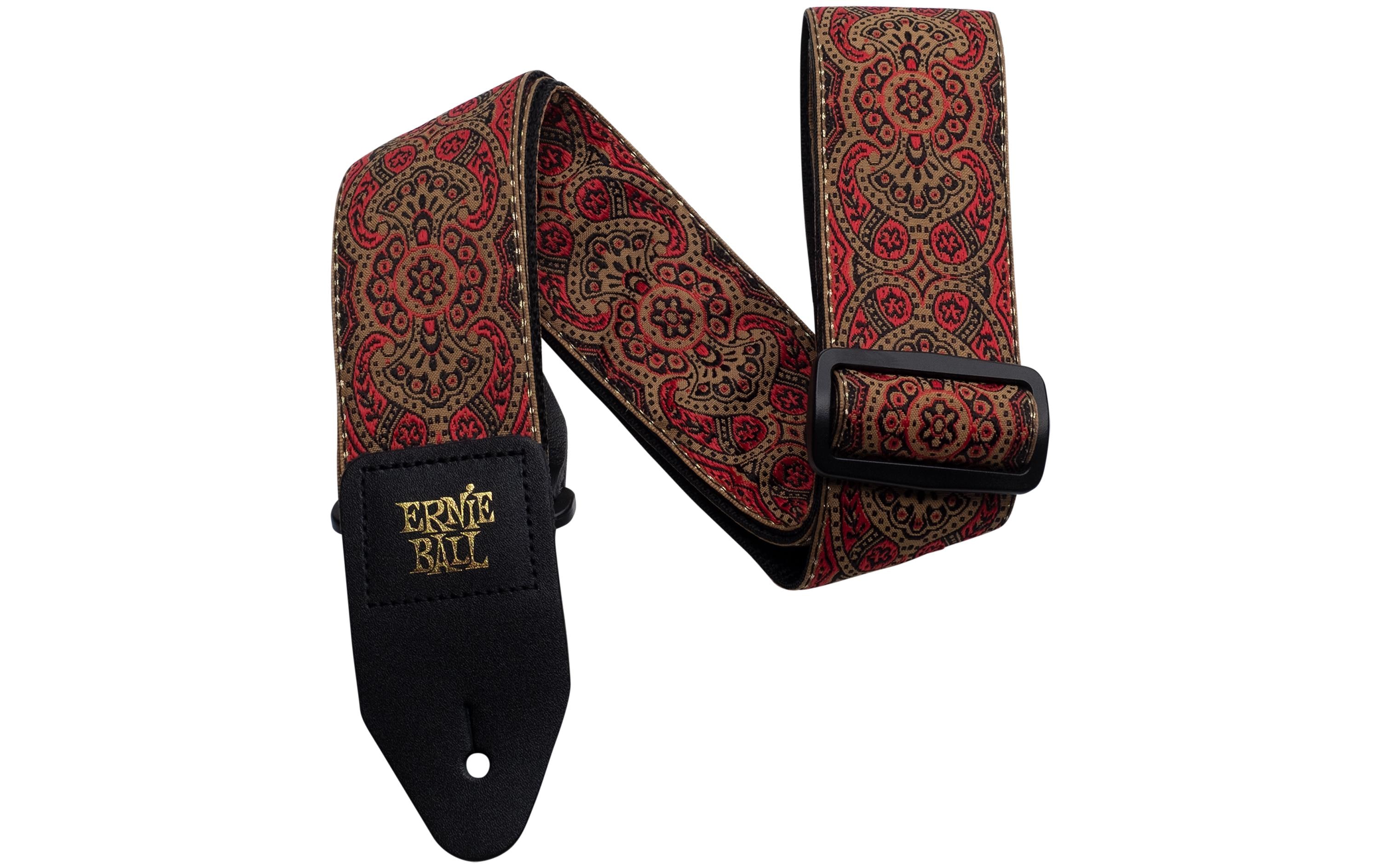 Ernie Ball Gitarrengurt Jacquard Crimson Paisley