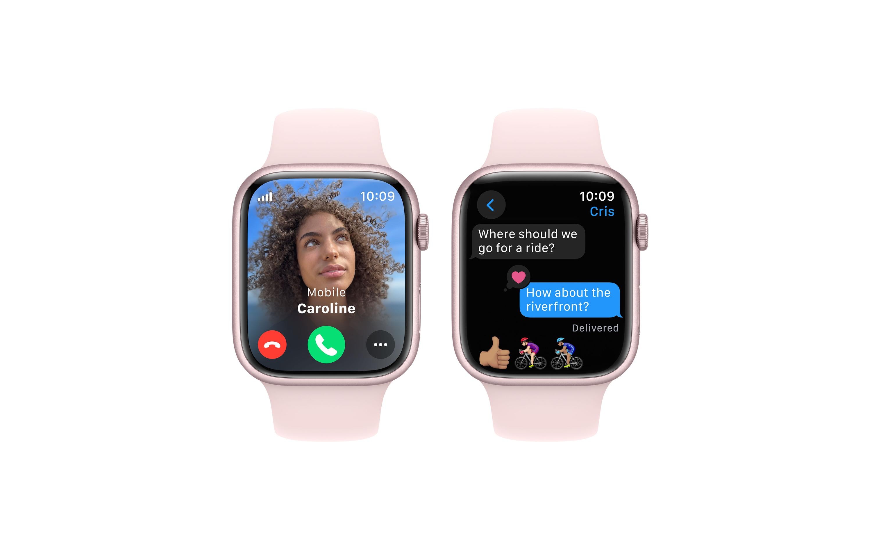 Apple Watch Series 9 45 mm LTE Alu Pink Sport Hellrosa M/L