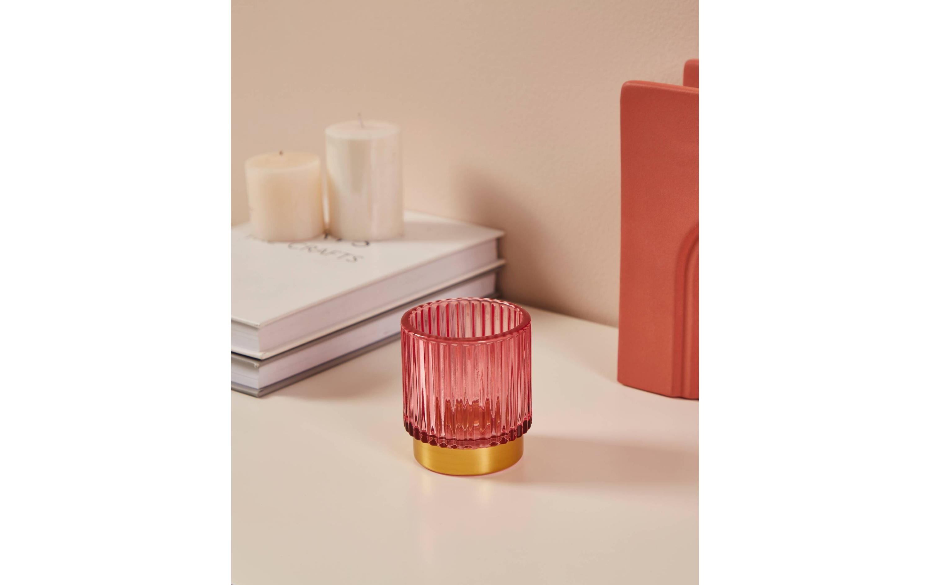 EGLO Windlicht Bezamby Gold/Rosa