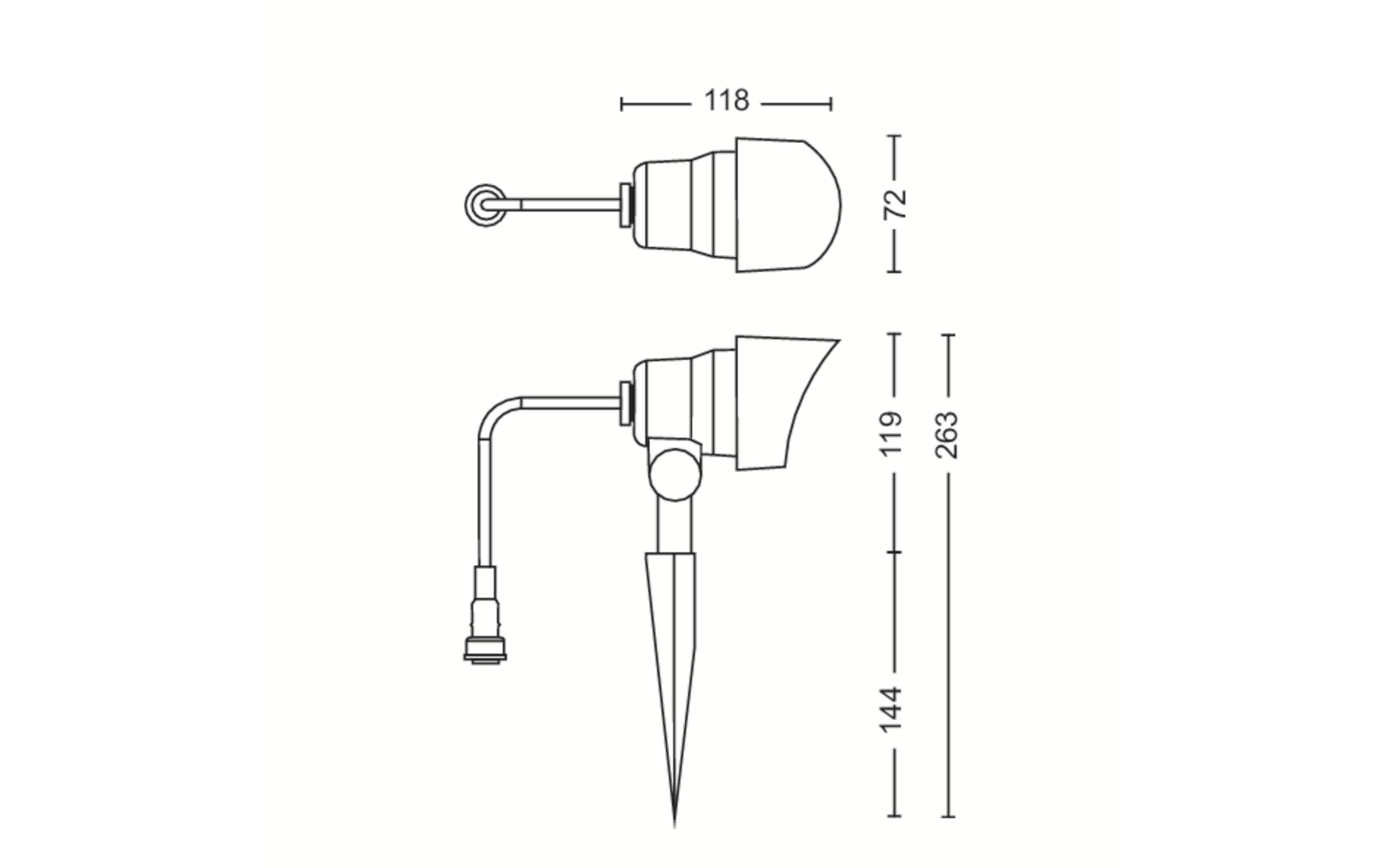 Philips Outdoor Niedervolt Spot 6W Erweiterung 2700K schwarz