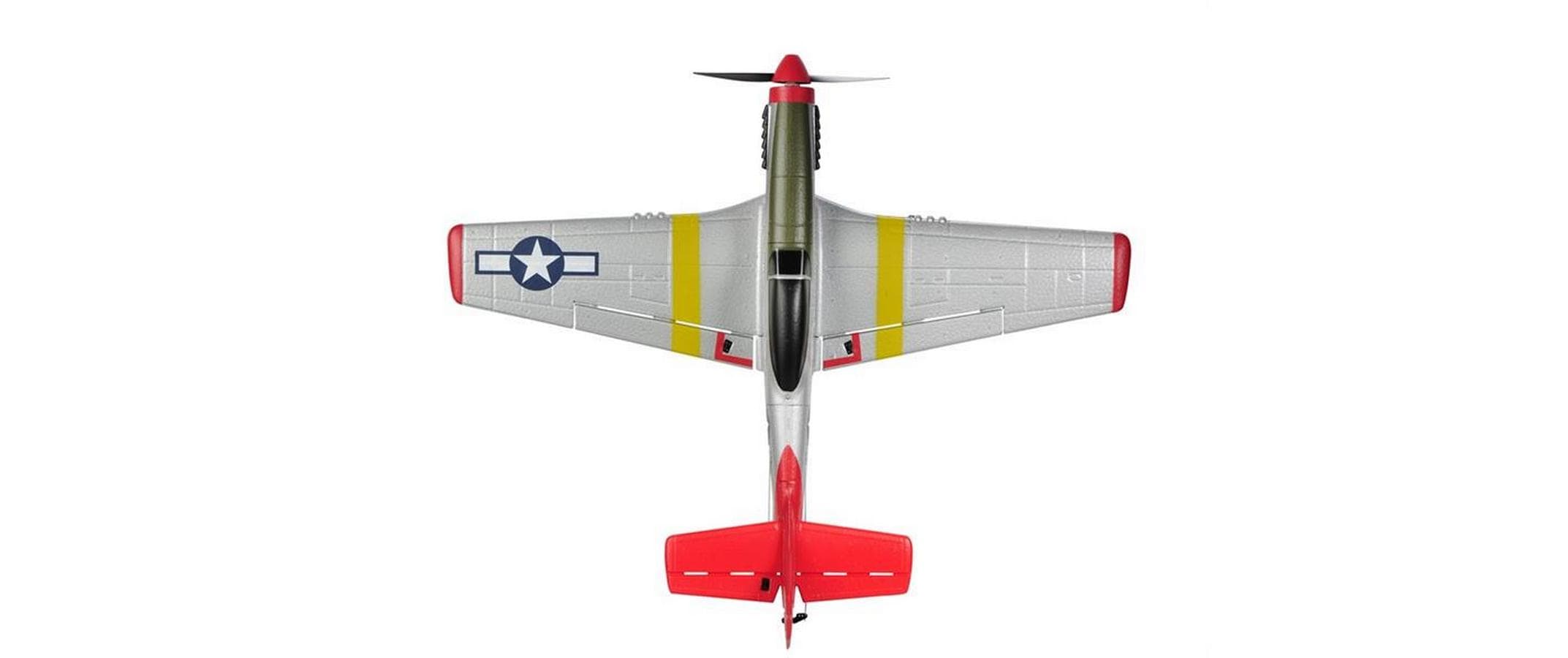 TOP-RC Warbird Mini P51D 450 mm, Rot, RTF