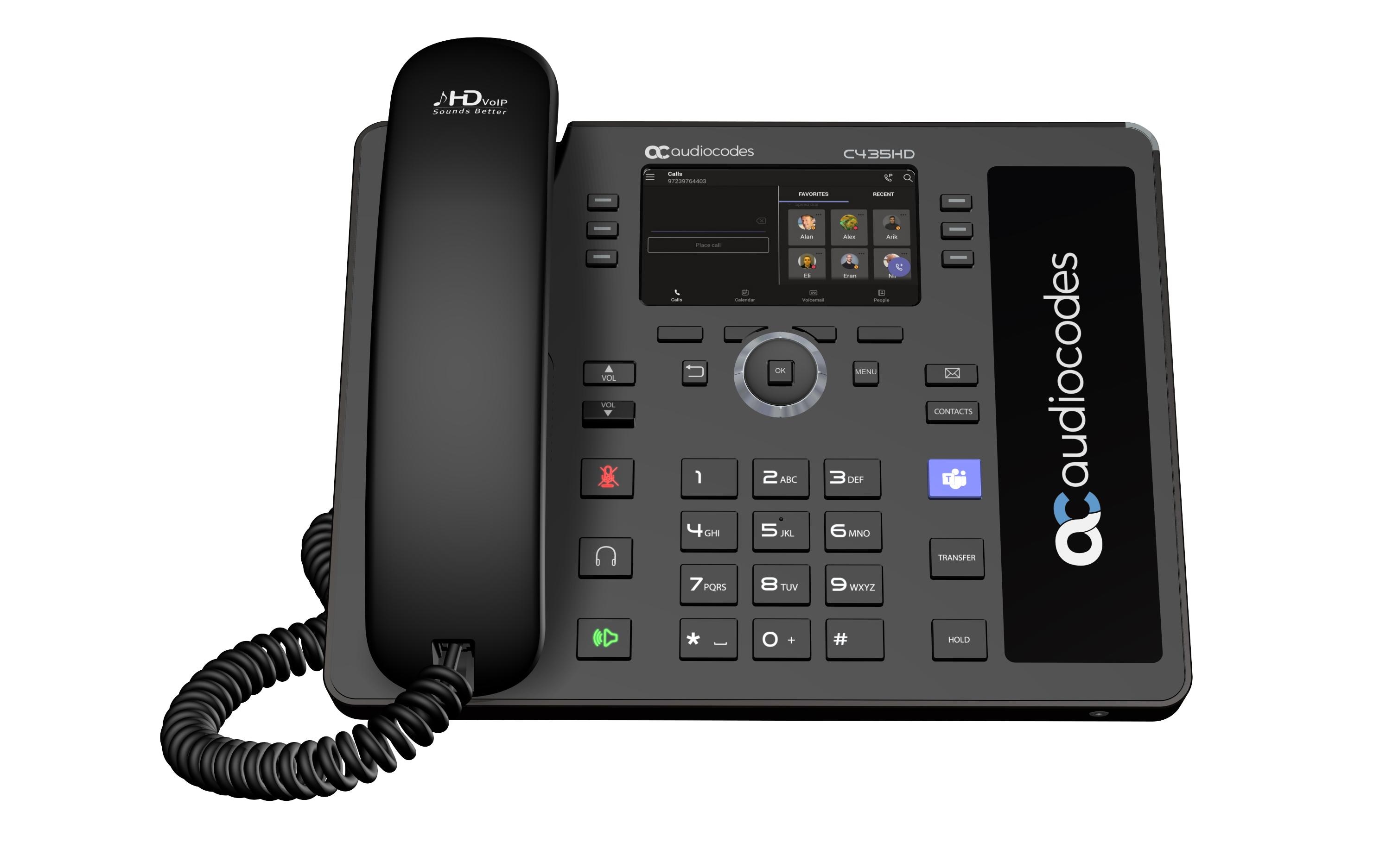 Audiocodes Tischtelefon C435HD Microsoft Teams Schwarz