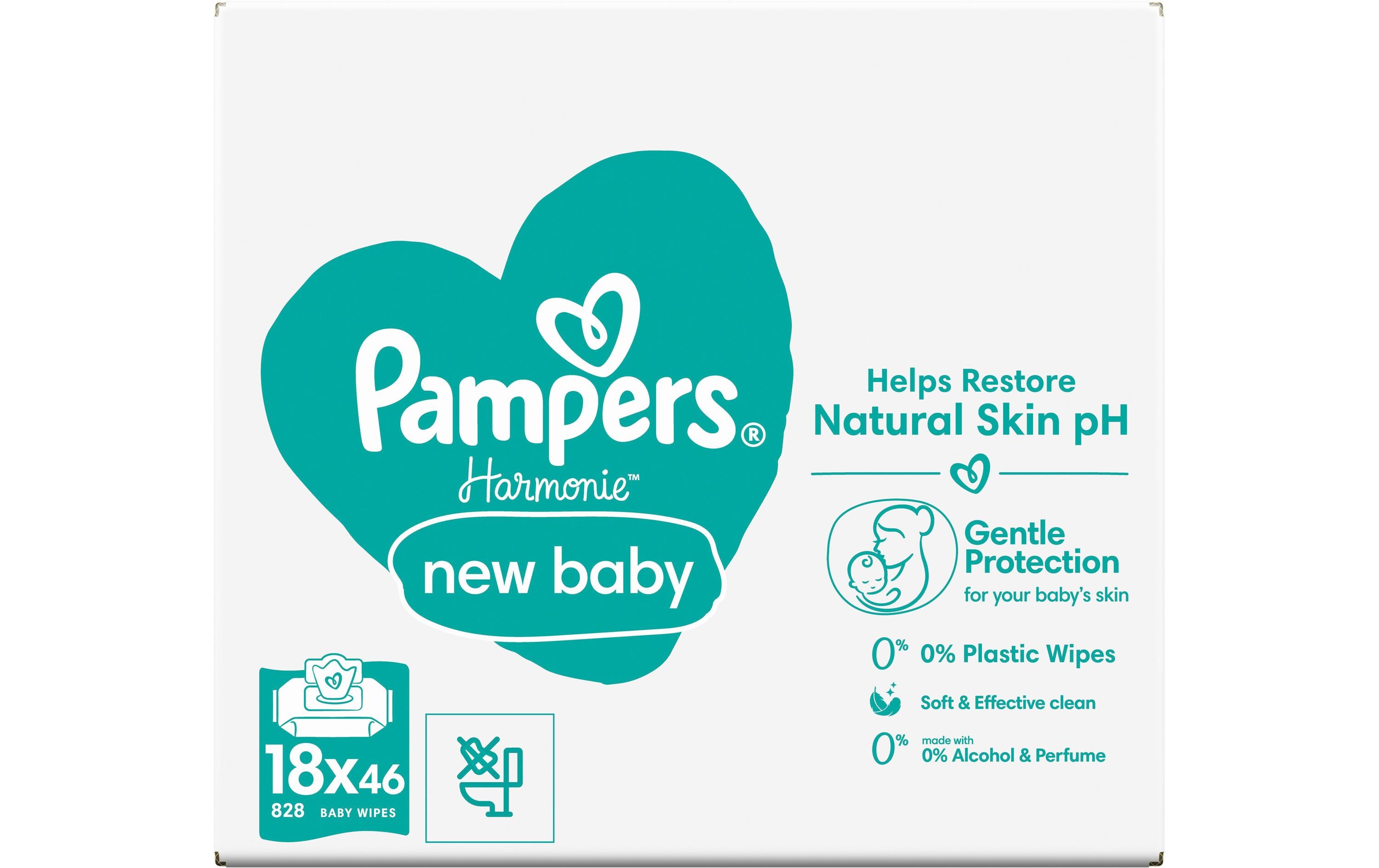 Pampers Feuchttücher Harmonie New Baby 18er Pack / 828 Stück