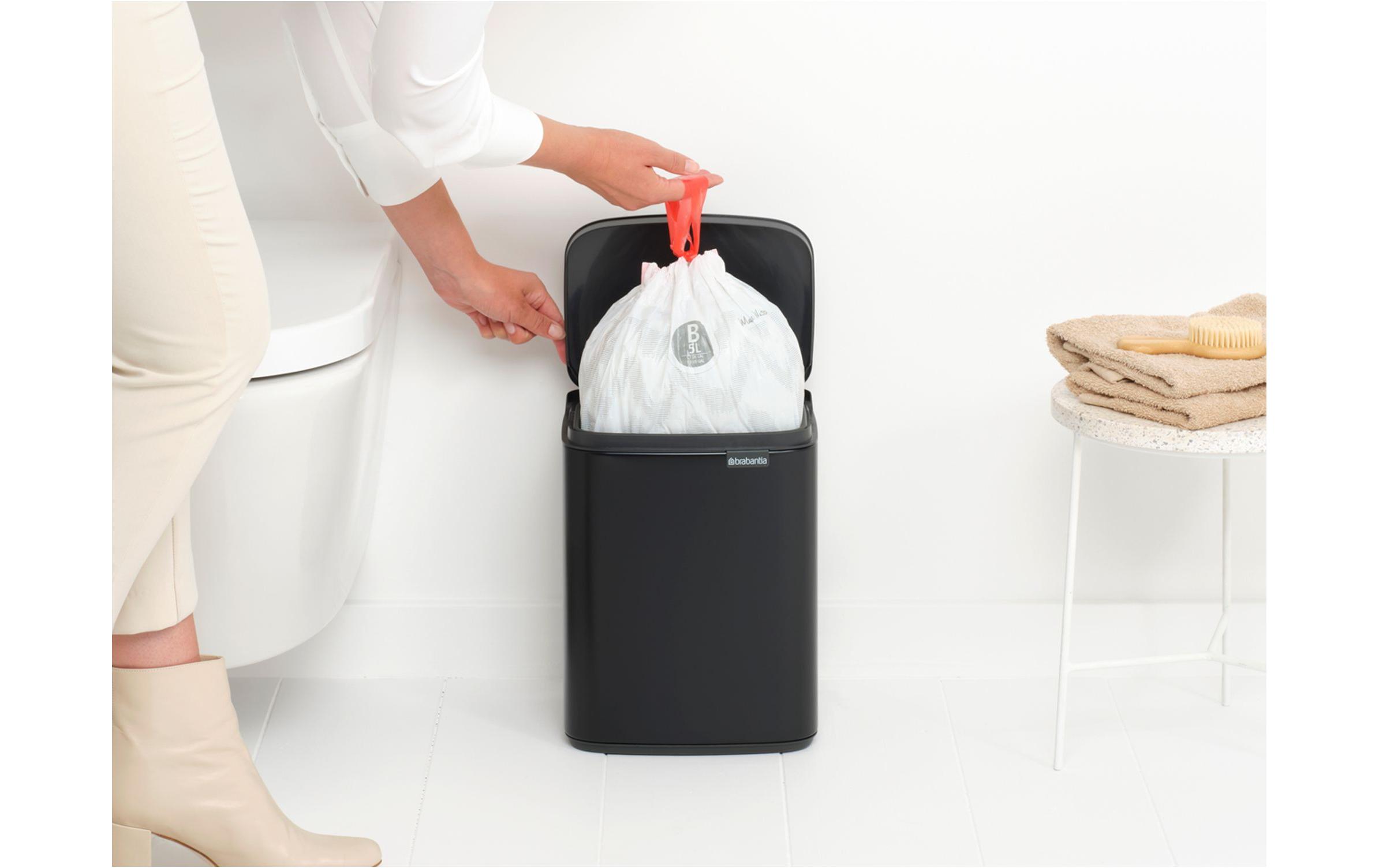 Brabantia Kosmetikeimer Bo Waste Bin 7 l, Schwarz matt