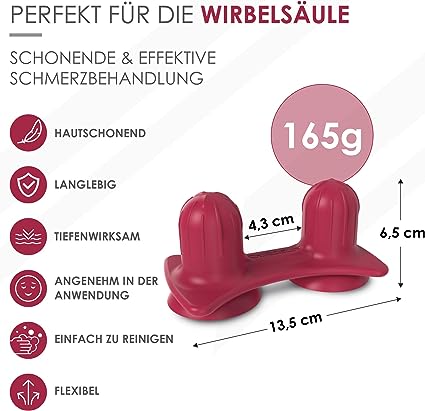 CHIROGUN® Duo Triggerpunkt Drücker mit Saugnapf Red