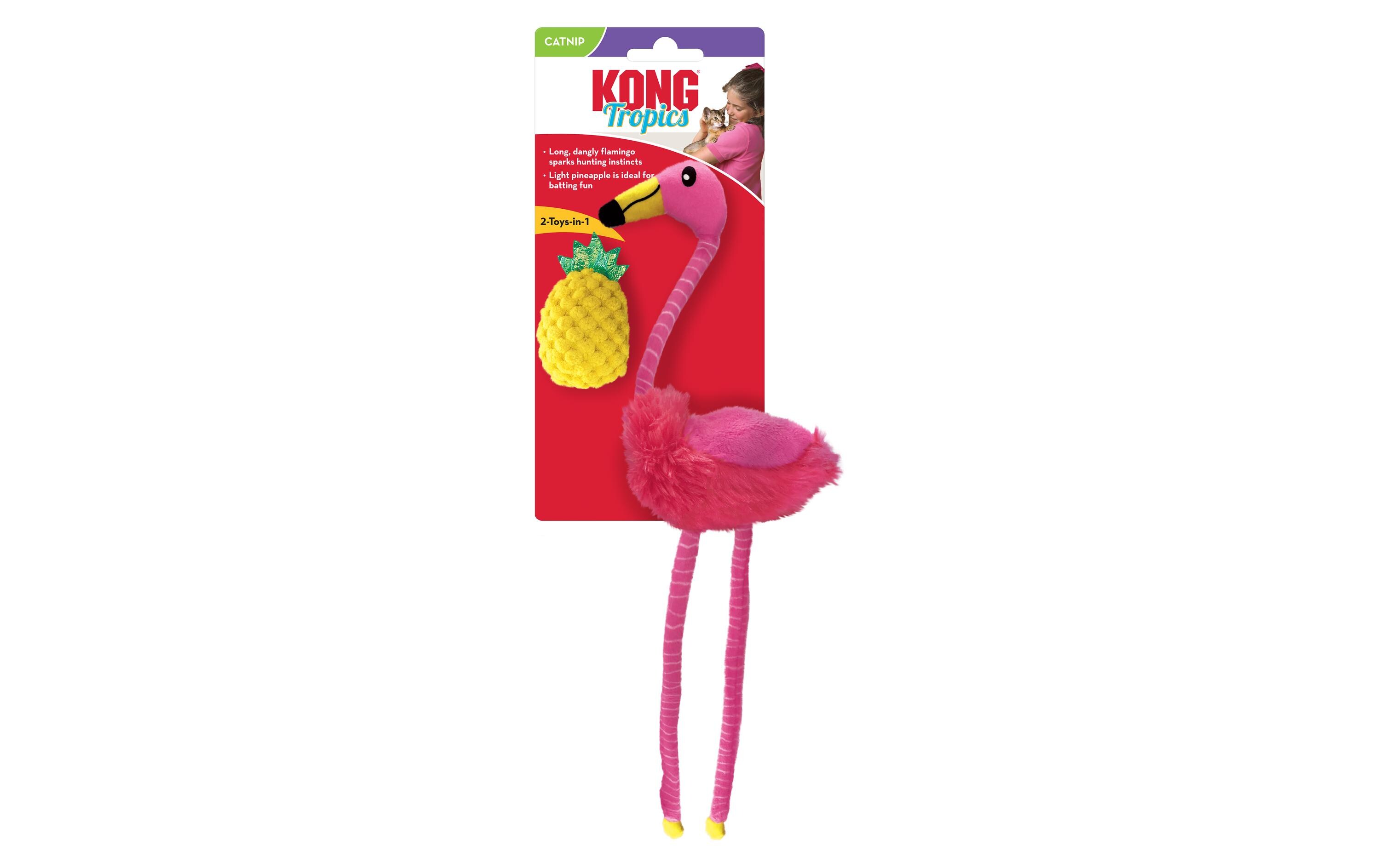 Kong Cat Tropics Flamingo 2-PK, 29.2 x 3.2 x 14 cm