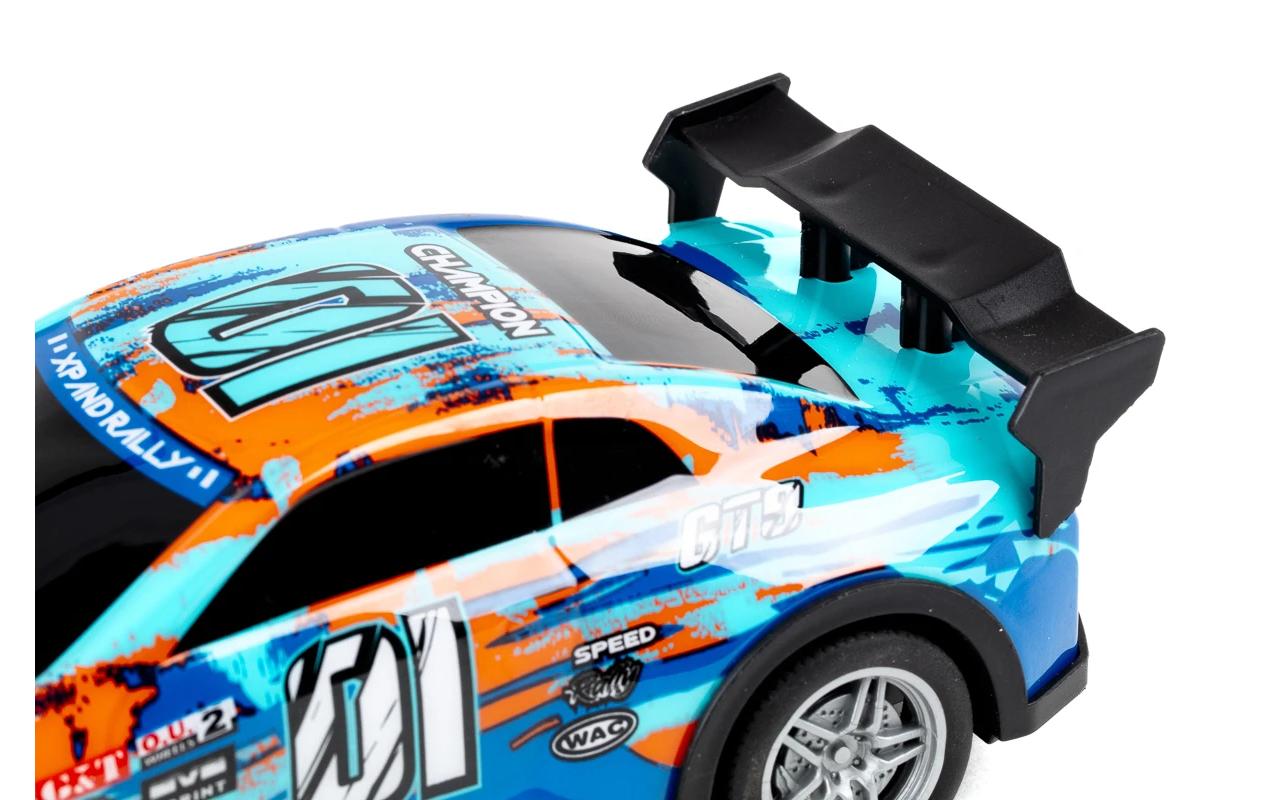 TEC-TOY Auto Champion GT9 mit Licht, Blau/Orange, 1:22