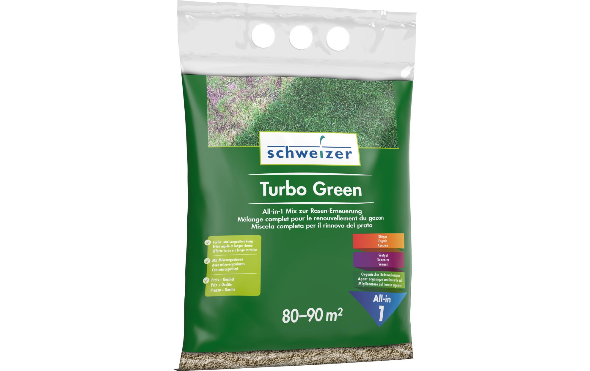 Eric Schweizer Rasendünger Turbo Green All-in 1 Mix, 4.5 kg