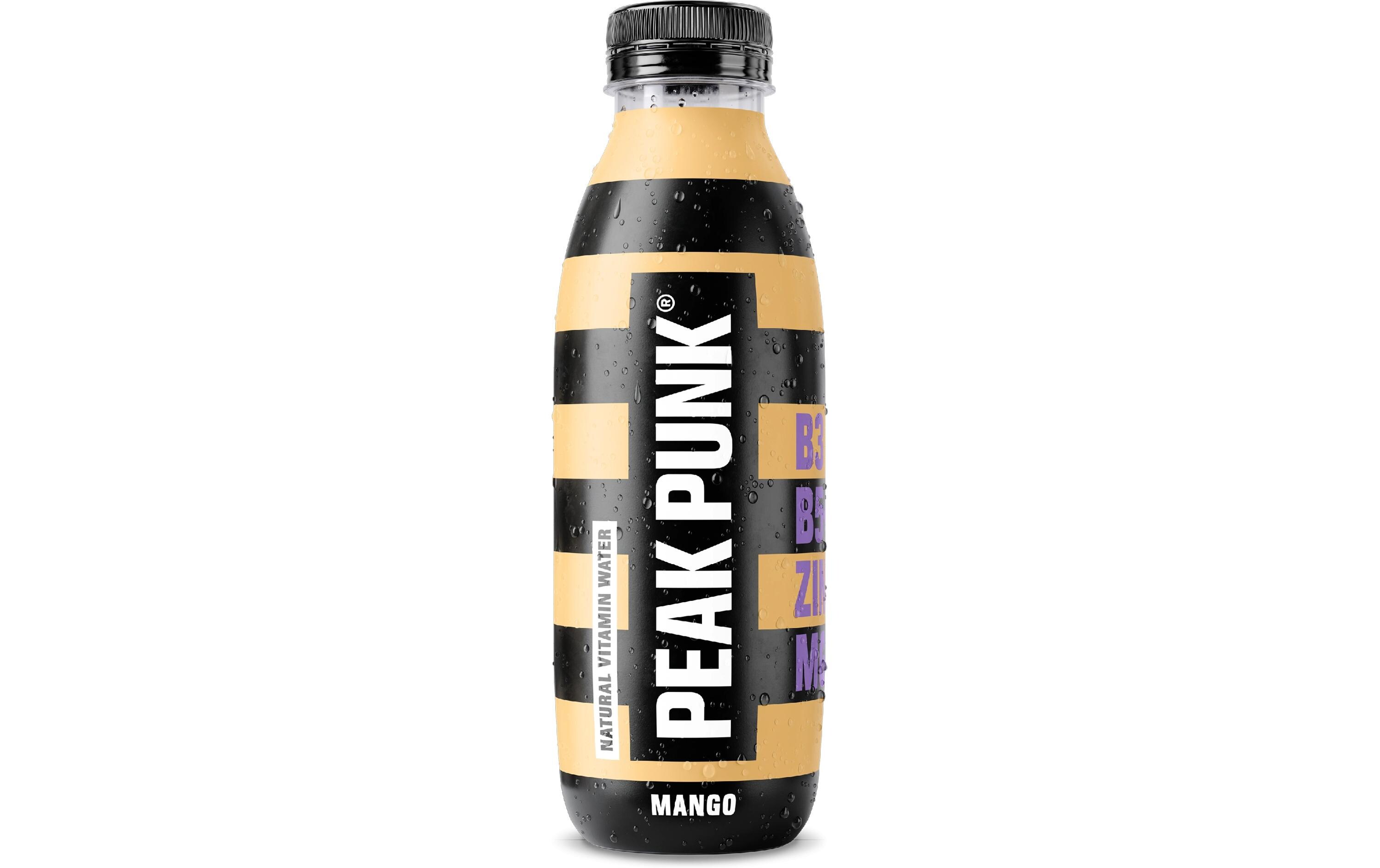 PEAK PUNK Natural Vitamin Water Mango, 6 x 0.5 l