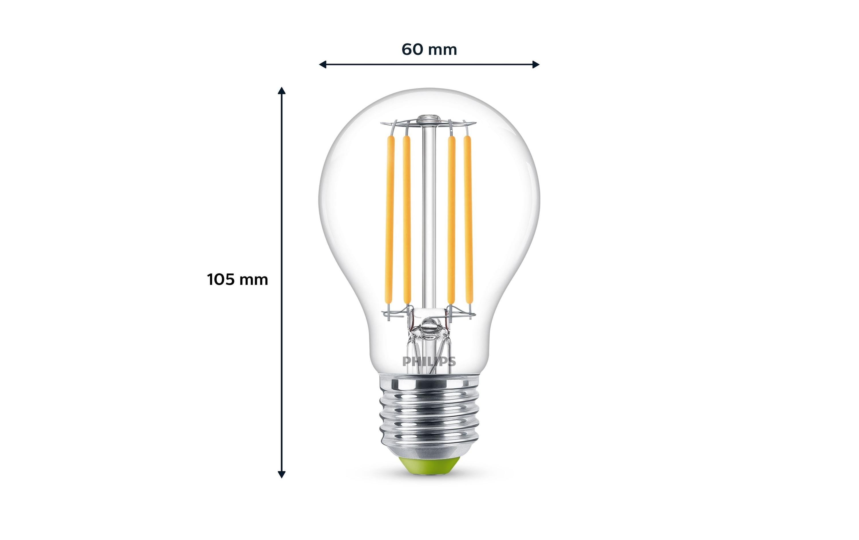 Philips Lampe E27 LED, Ultra-Effizient, Warmweiss, 40W Ersatz