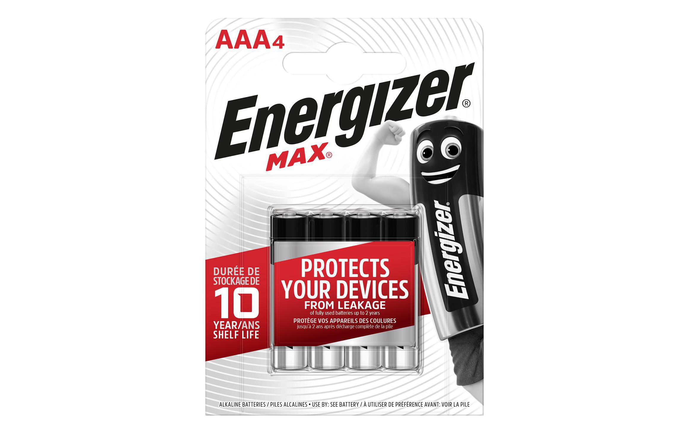 Energizer Batterie MAX AAA / LR03 4 Stück