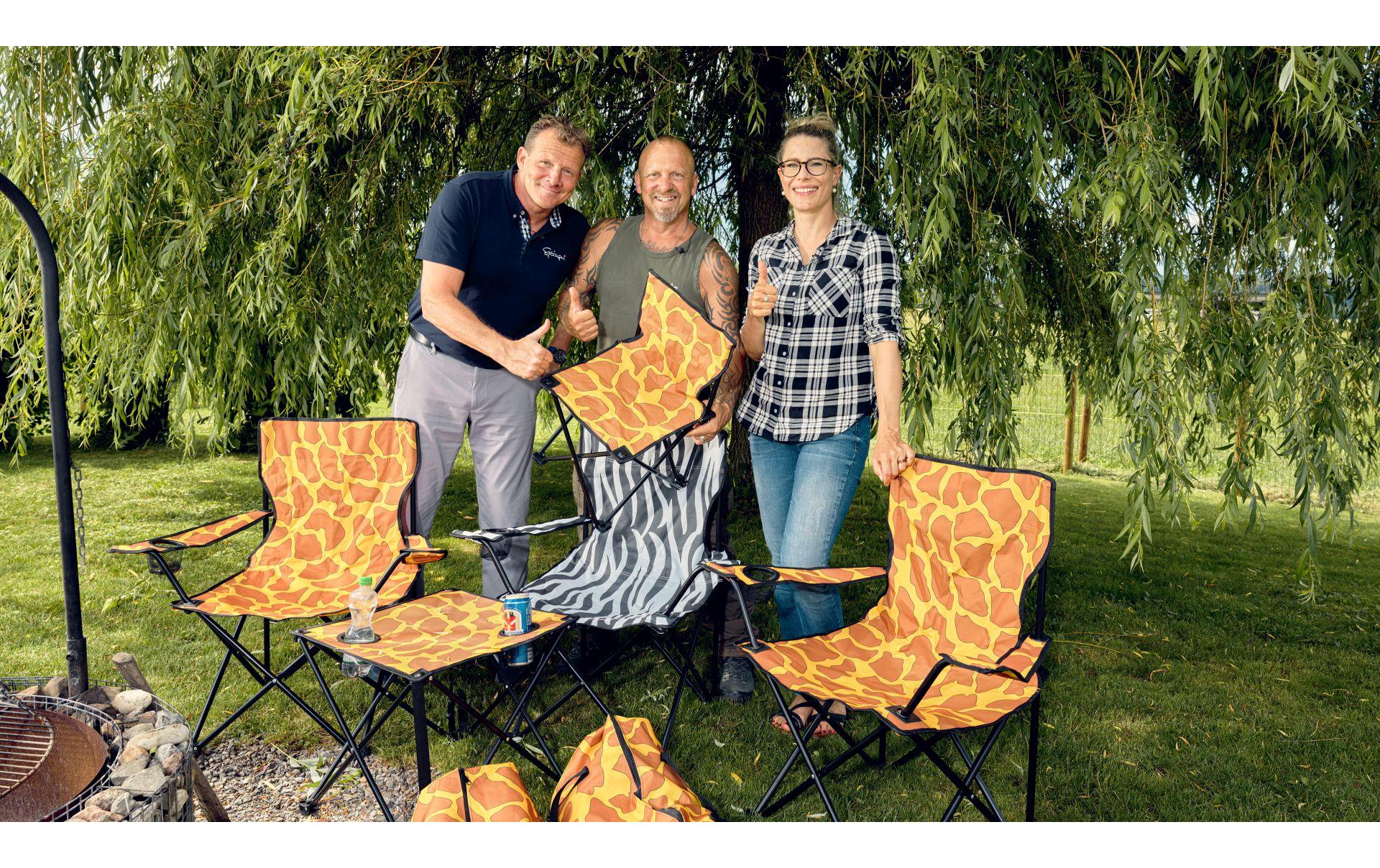 Zebraffo Camping-Sitzgarnitur Zebra 3er