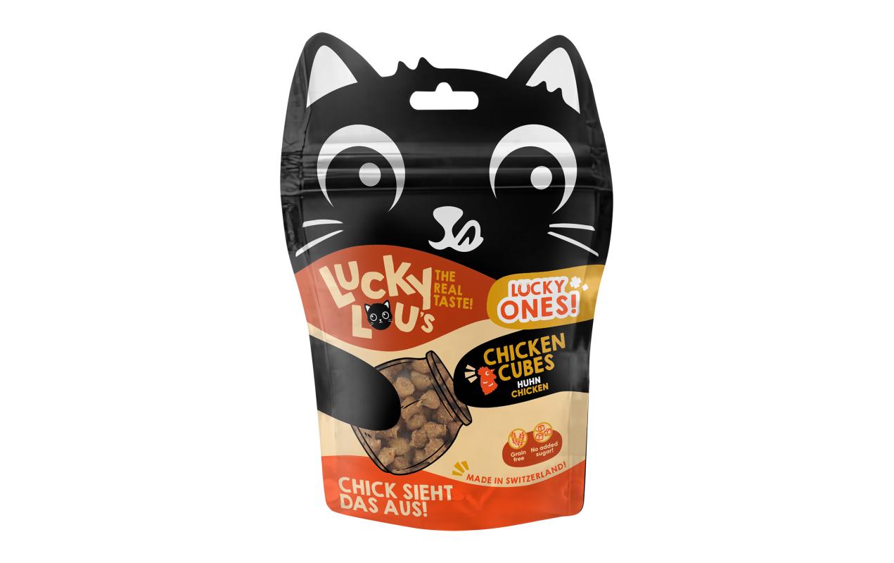 Lucky Lou Katzen-Snack Lucky Ones Cubes Huhn, 80 g