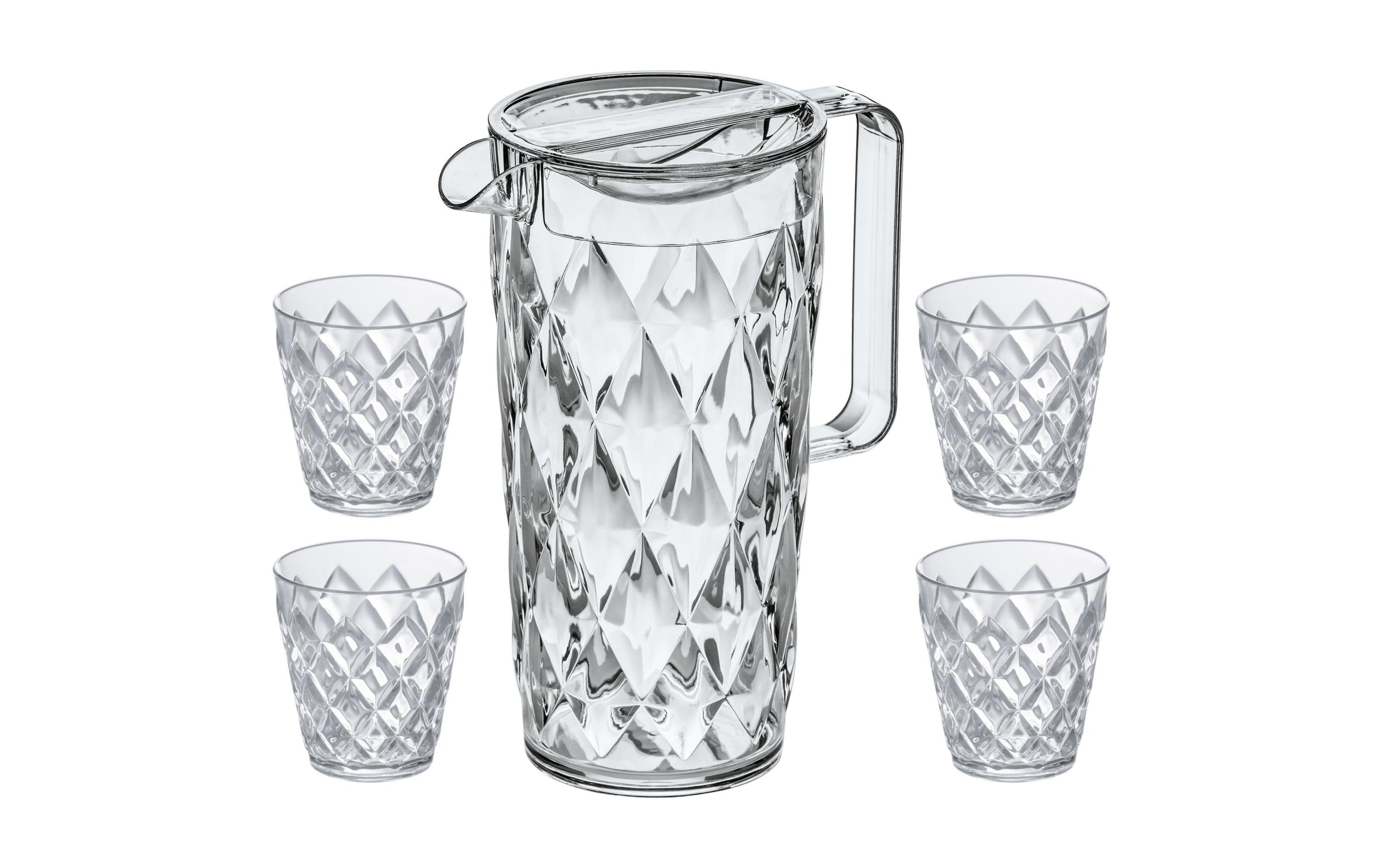 Koziol Krug Crystal 1.6 l 5-teilig, Transparent