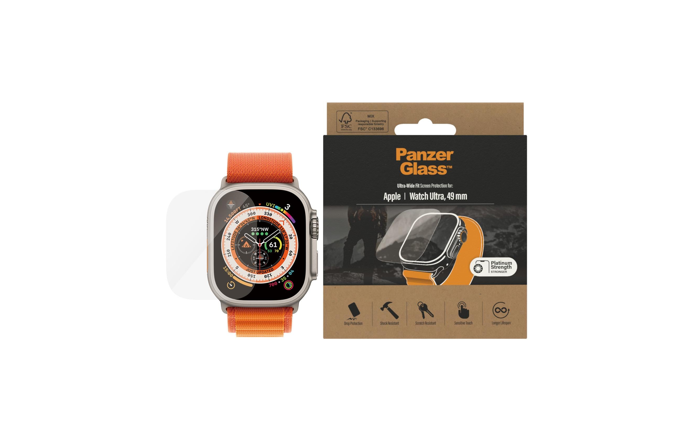 Panzerglass Displayschutz AB Apple Watch Ultra 49 mm