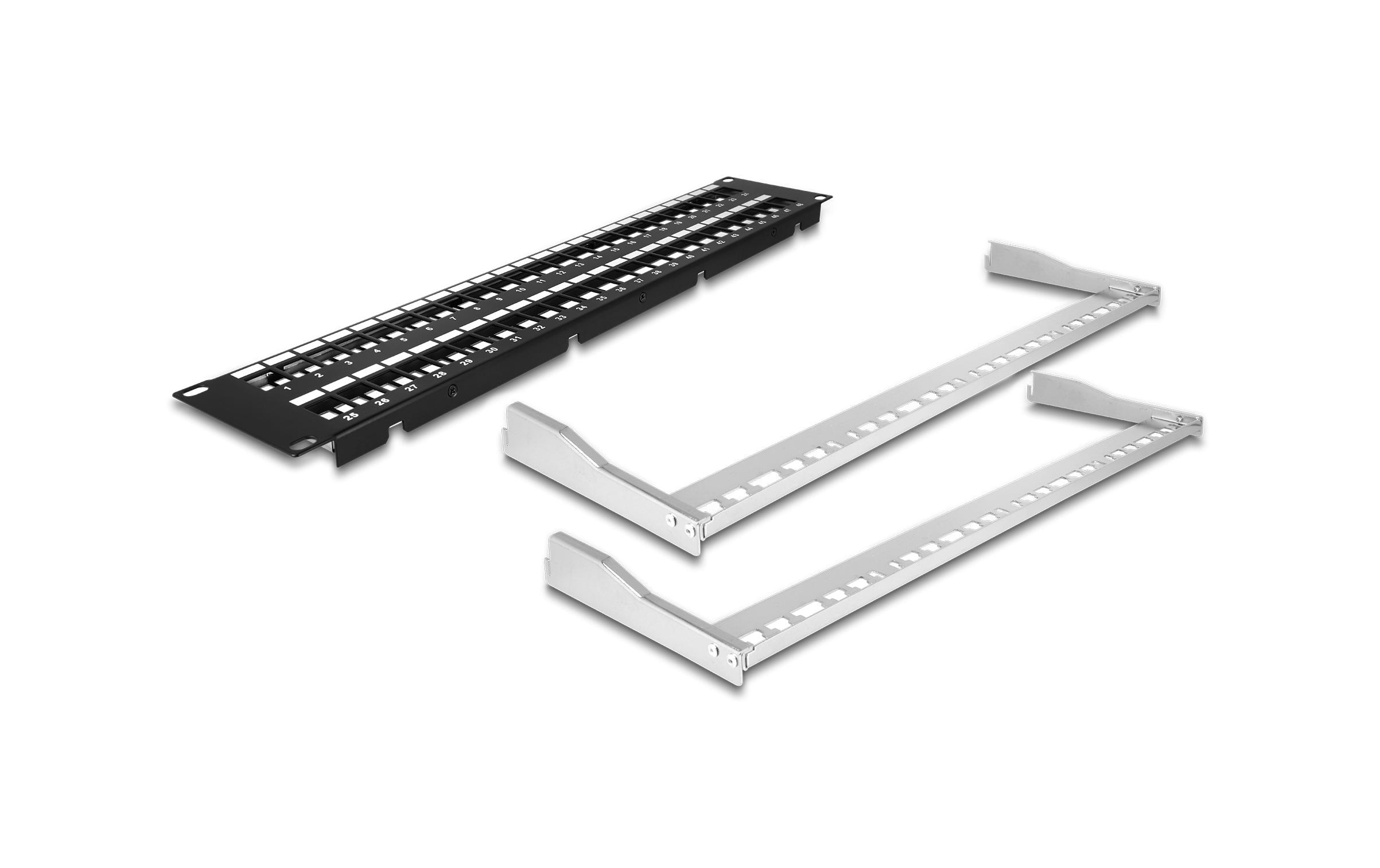 Delock Patchpanel Keystone 48 Port 2 HE 19 Rack