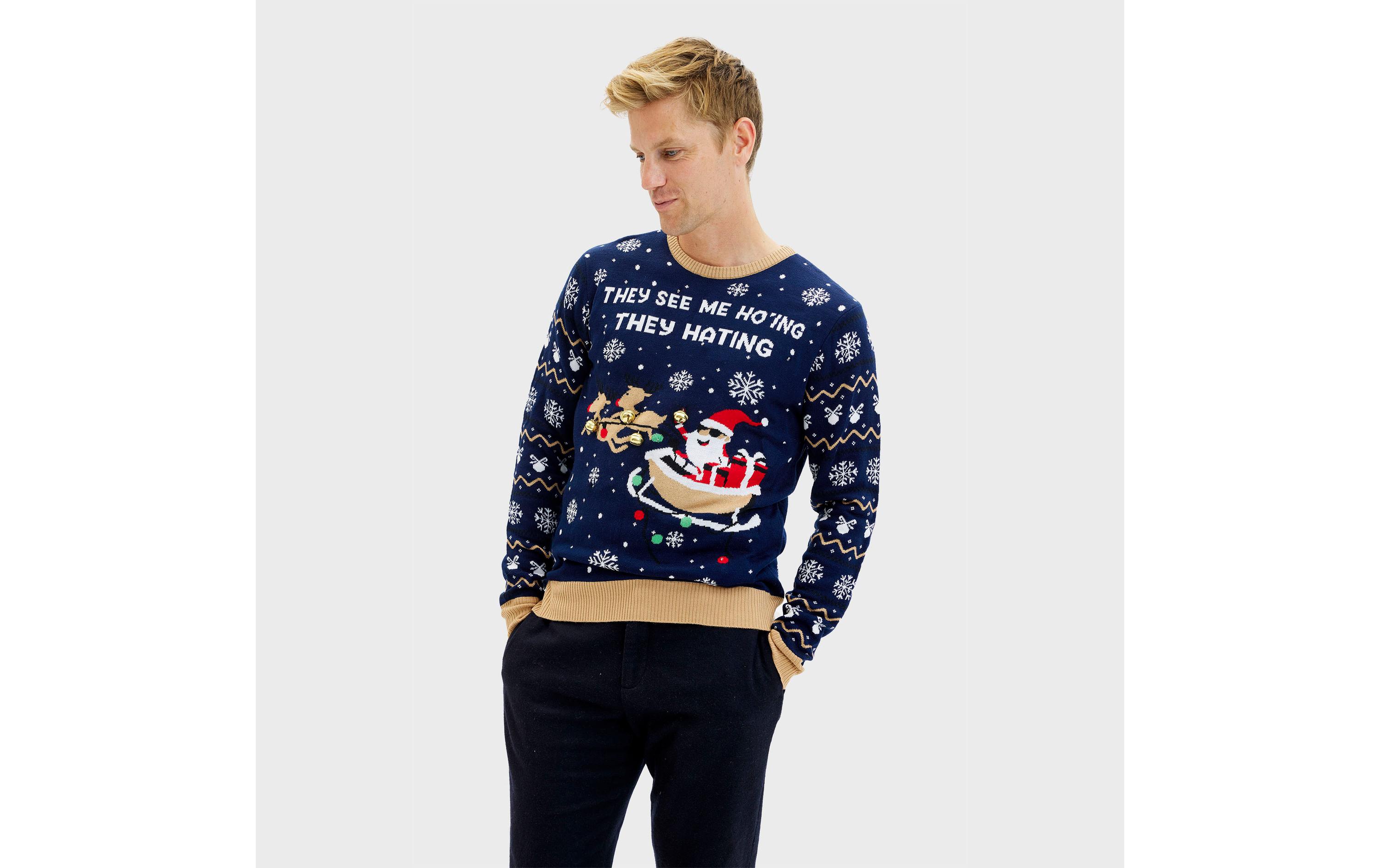 Christmas Sweats They see me ho’ing LED Sweater S