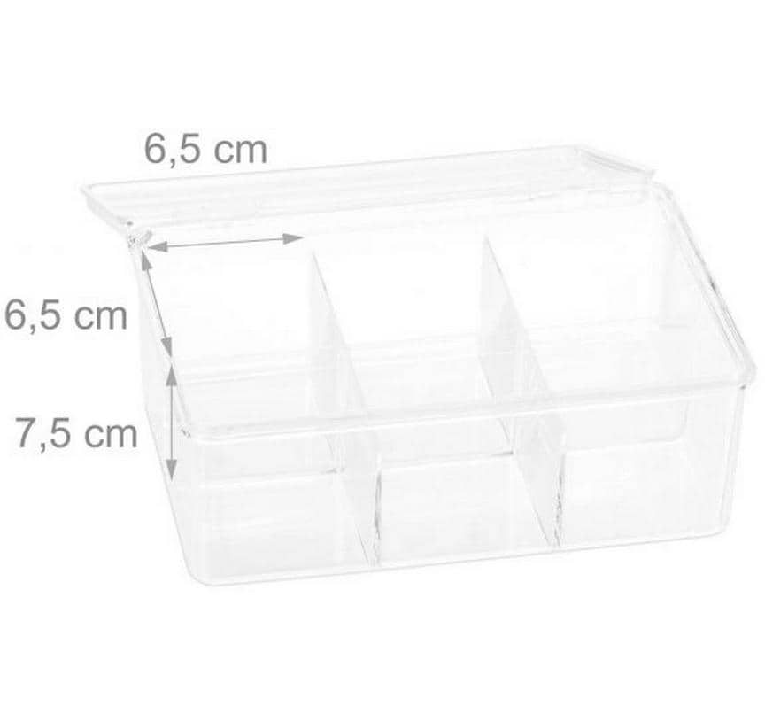 relaxdays Teebeutel-Box Transparent