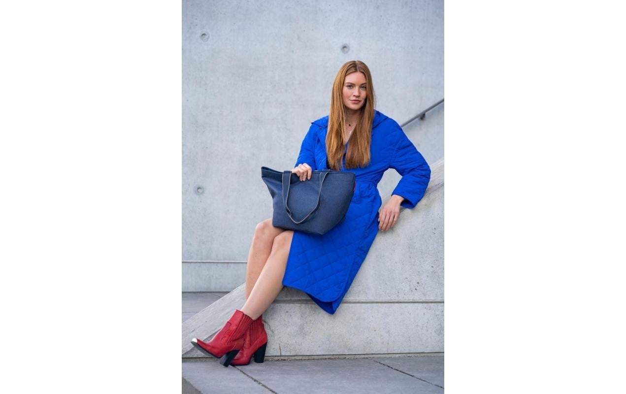 Reisenthel Tasche Shopper M Herringbone Dark Blue