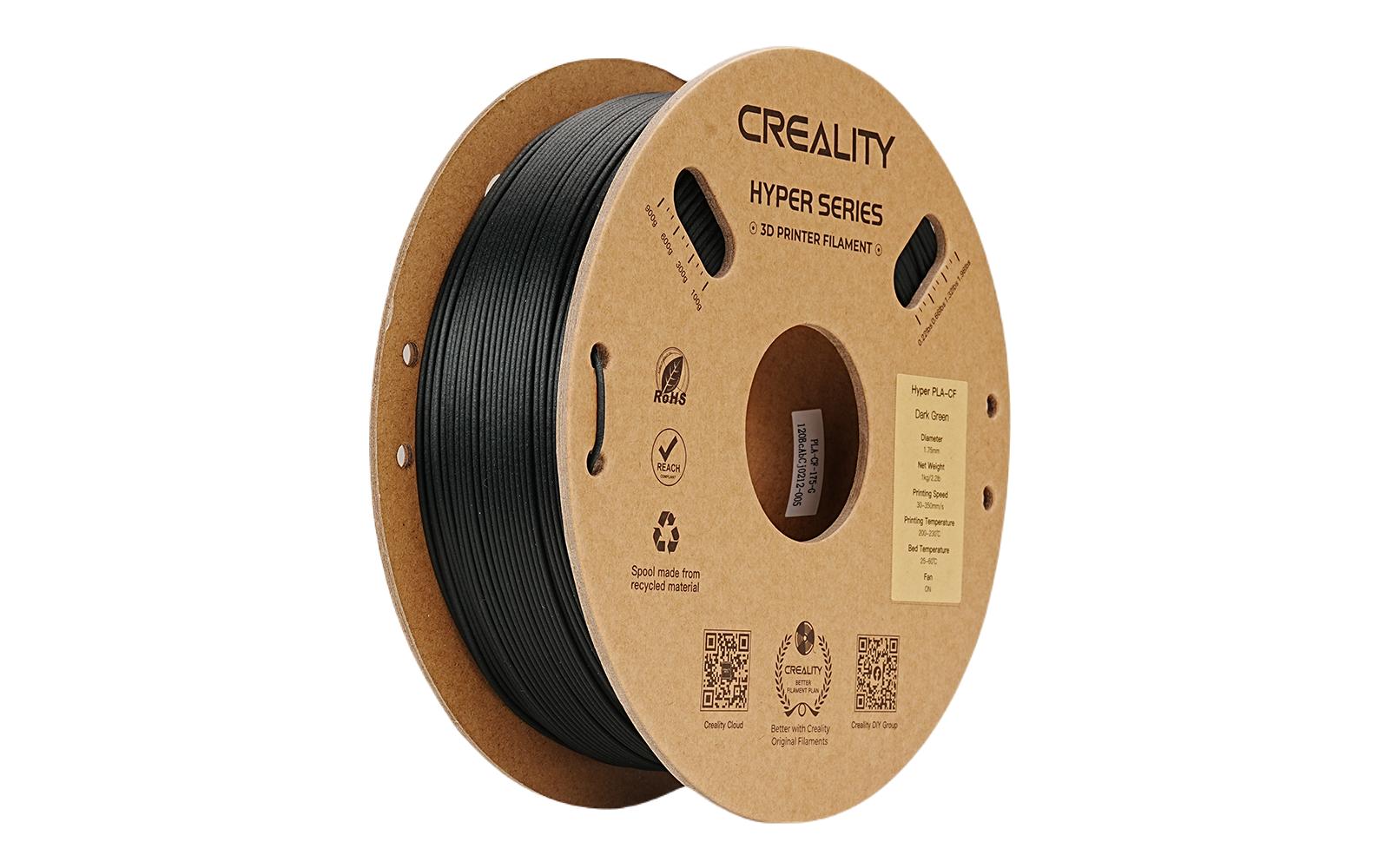 Creality Filament PLA Hyper Carbon Dunkelgrün, 1.75 mm, 1 kg