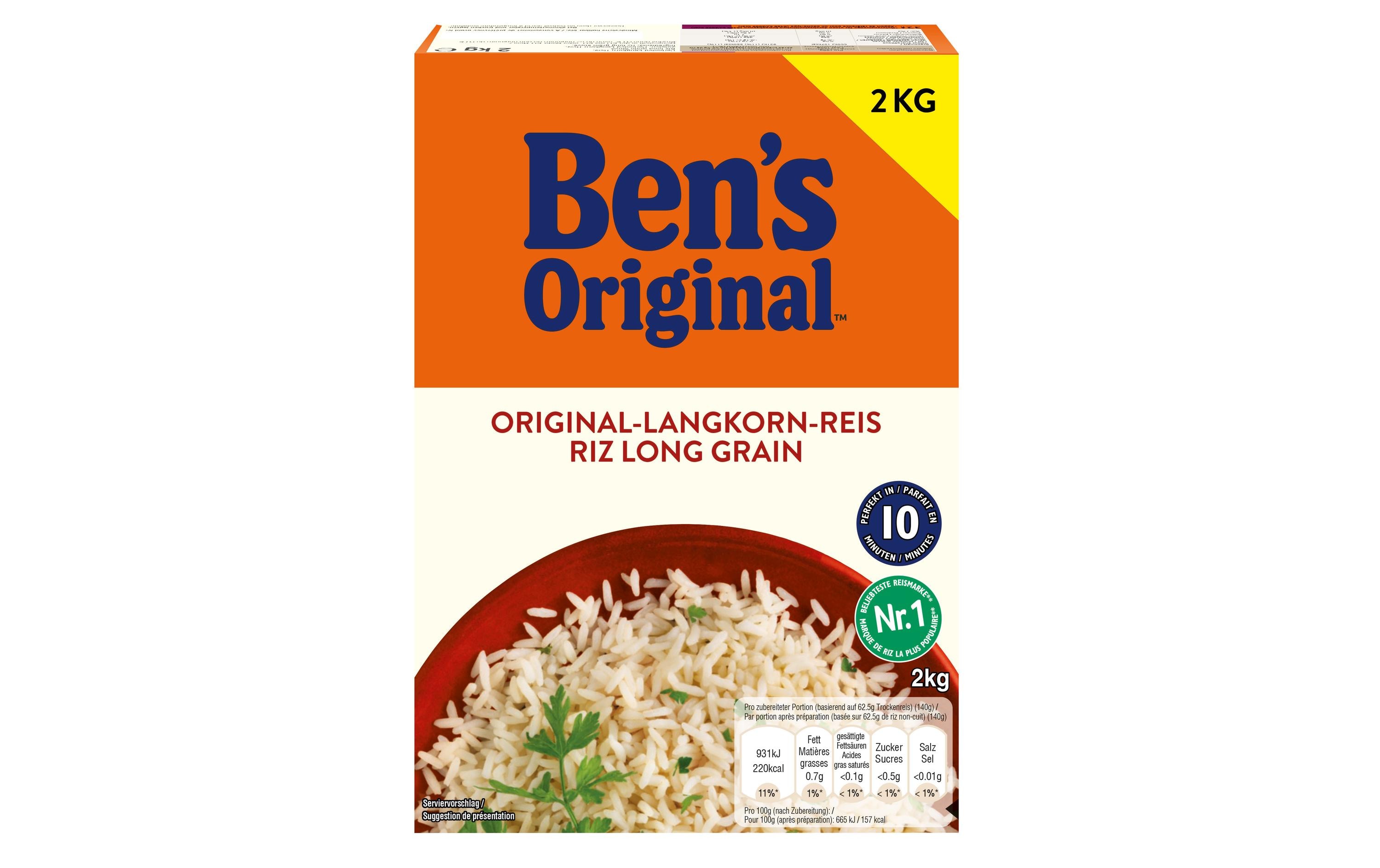 Ben's Original Reis Langkorn 2 x 2 kg
